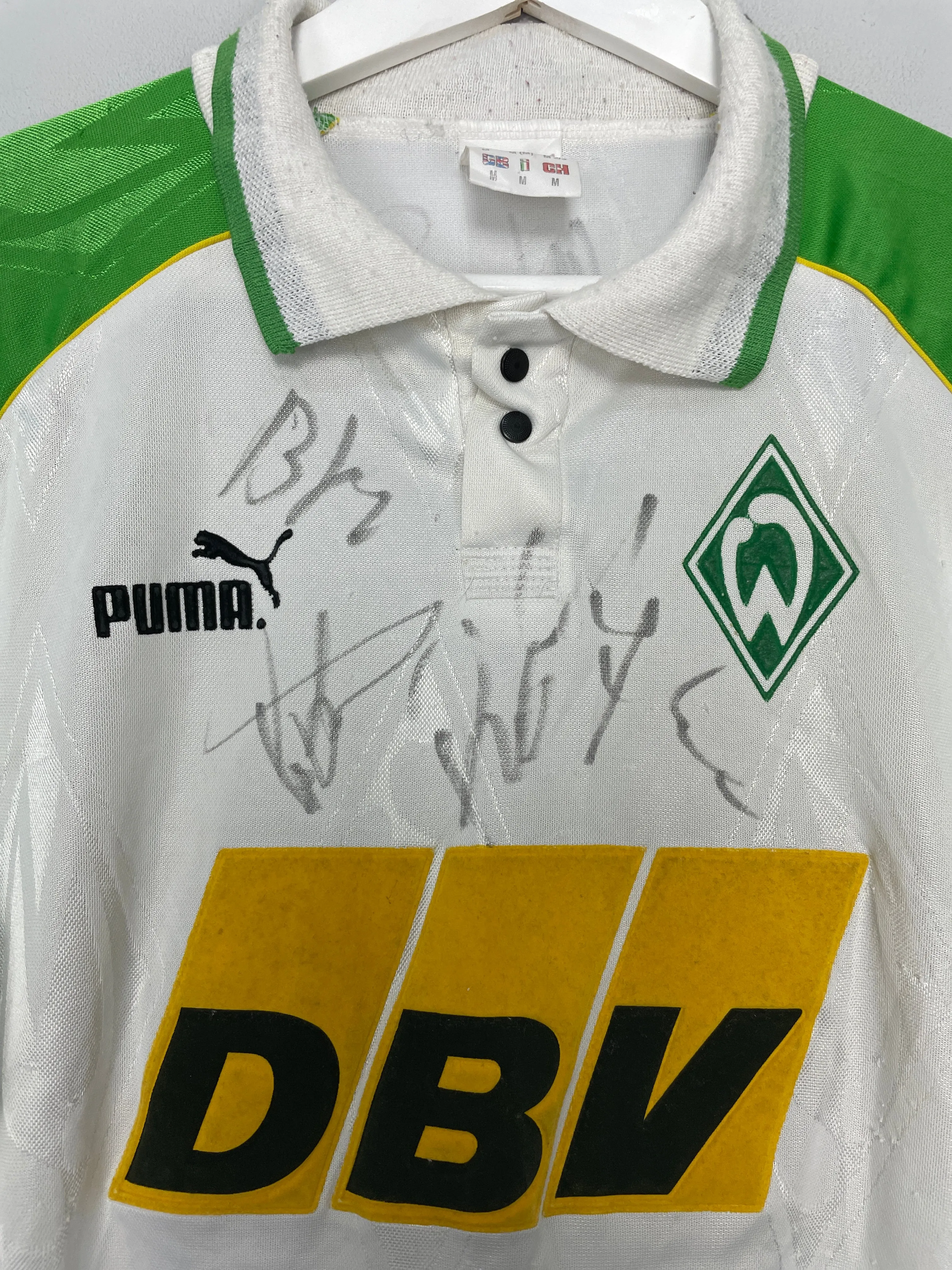 1995/96 WERDER BREMEN *SIGNED* HOME SHIRT (M) PUMA