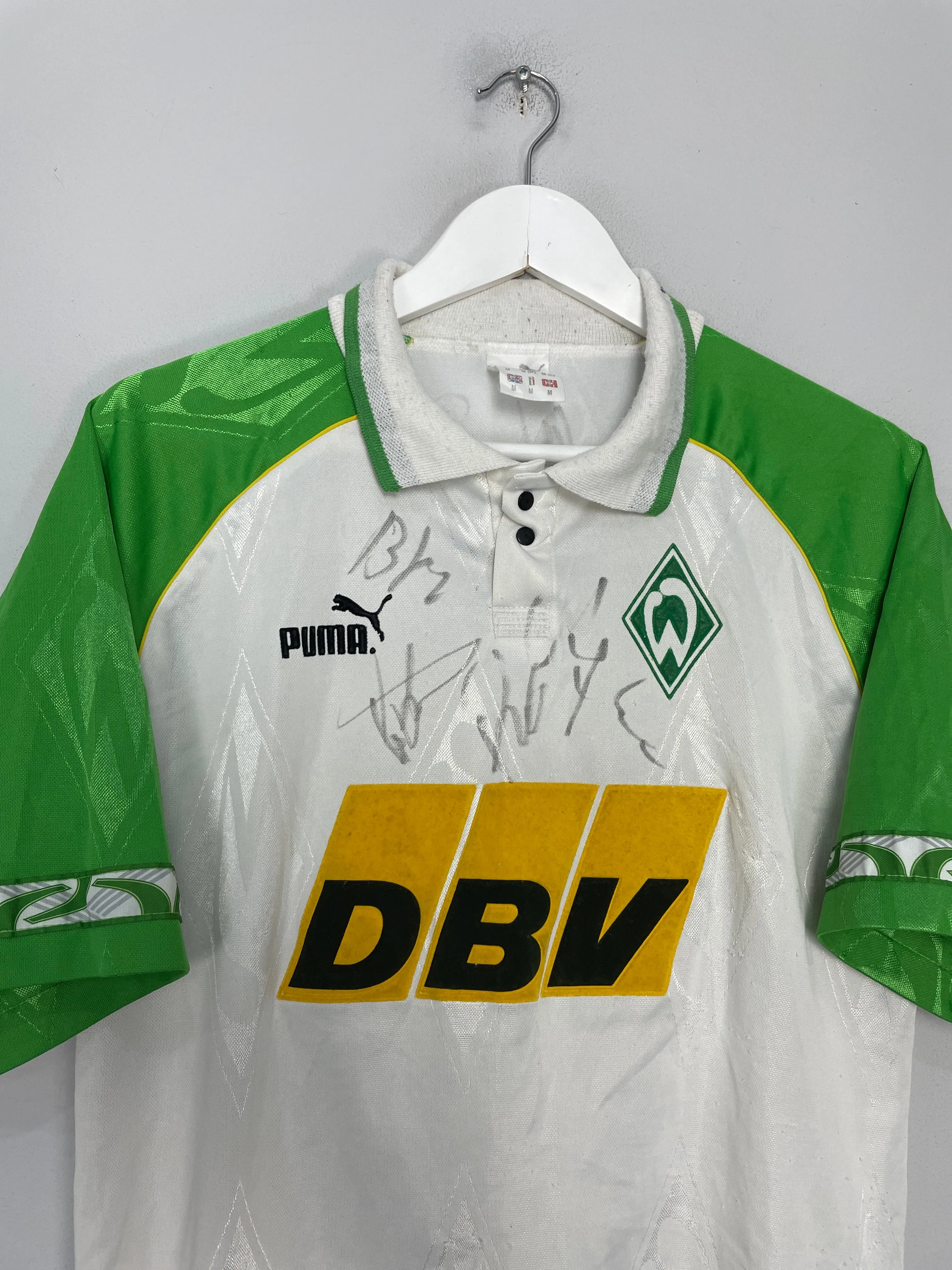 1995/96 WERDER BREMEN *SIGNED* HOME SHIRT (M) PUMA