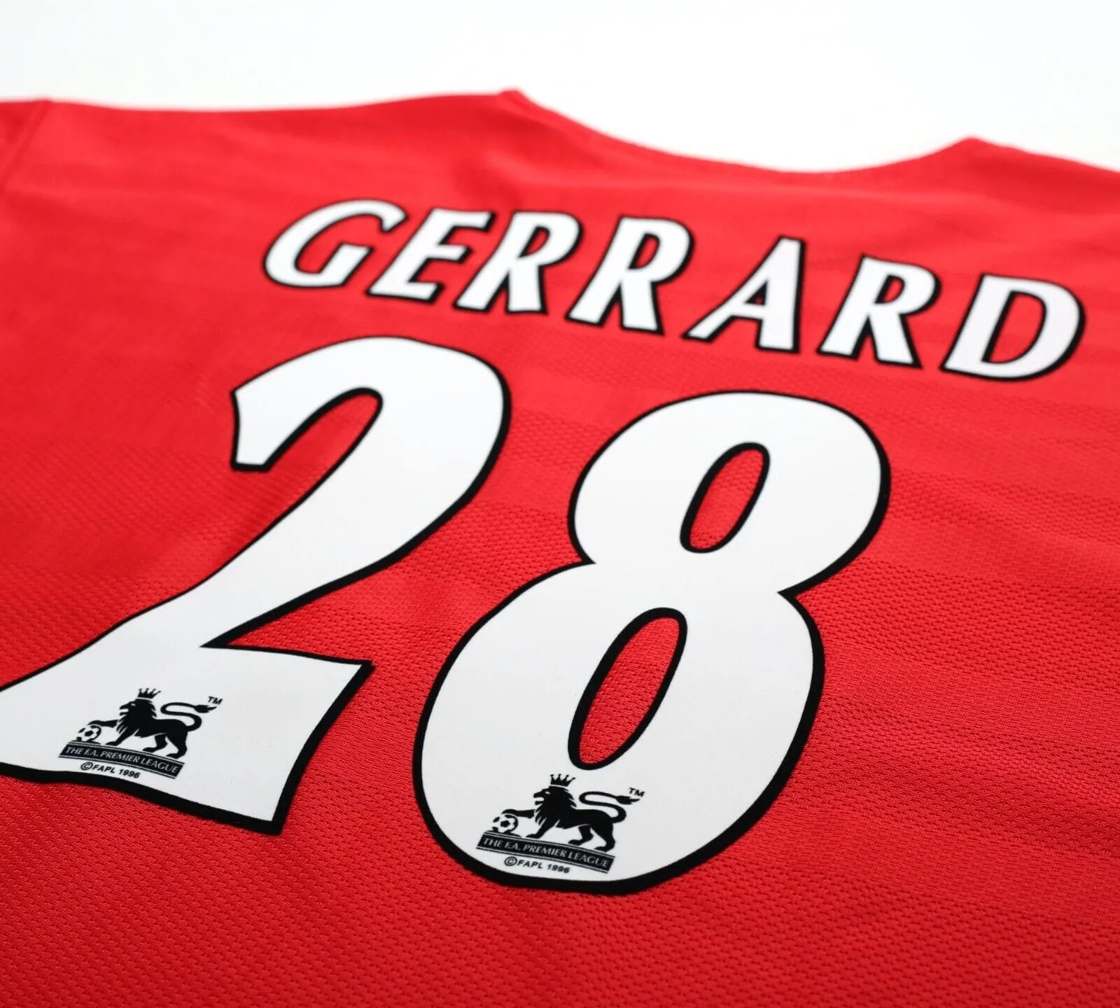 1998/00 GERRARD #9 Liverpool Vintage Reebok Home Football Shirt Jersey (L) 42/44