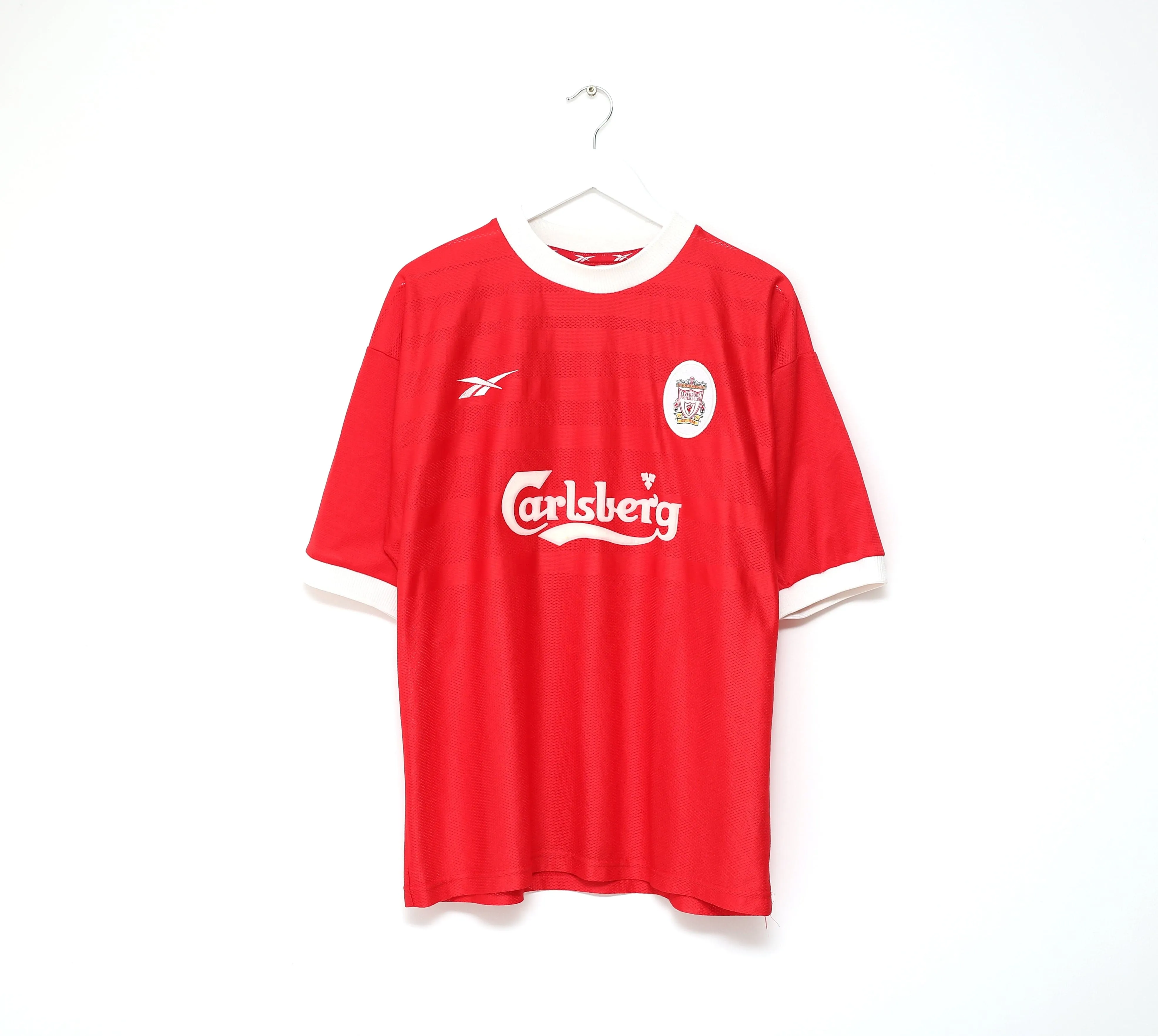 1998/00 GERRARD #9 Liverpool Vintage Reebok Home Football Shirt Jersey (L) 42/44