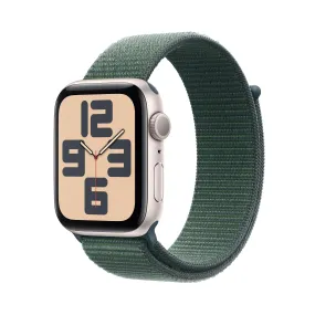 Apple Watch SE (GPS) - Caja de aluminio en blanco estrella de 44 mm - Correa Loop deportiva verde lago