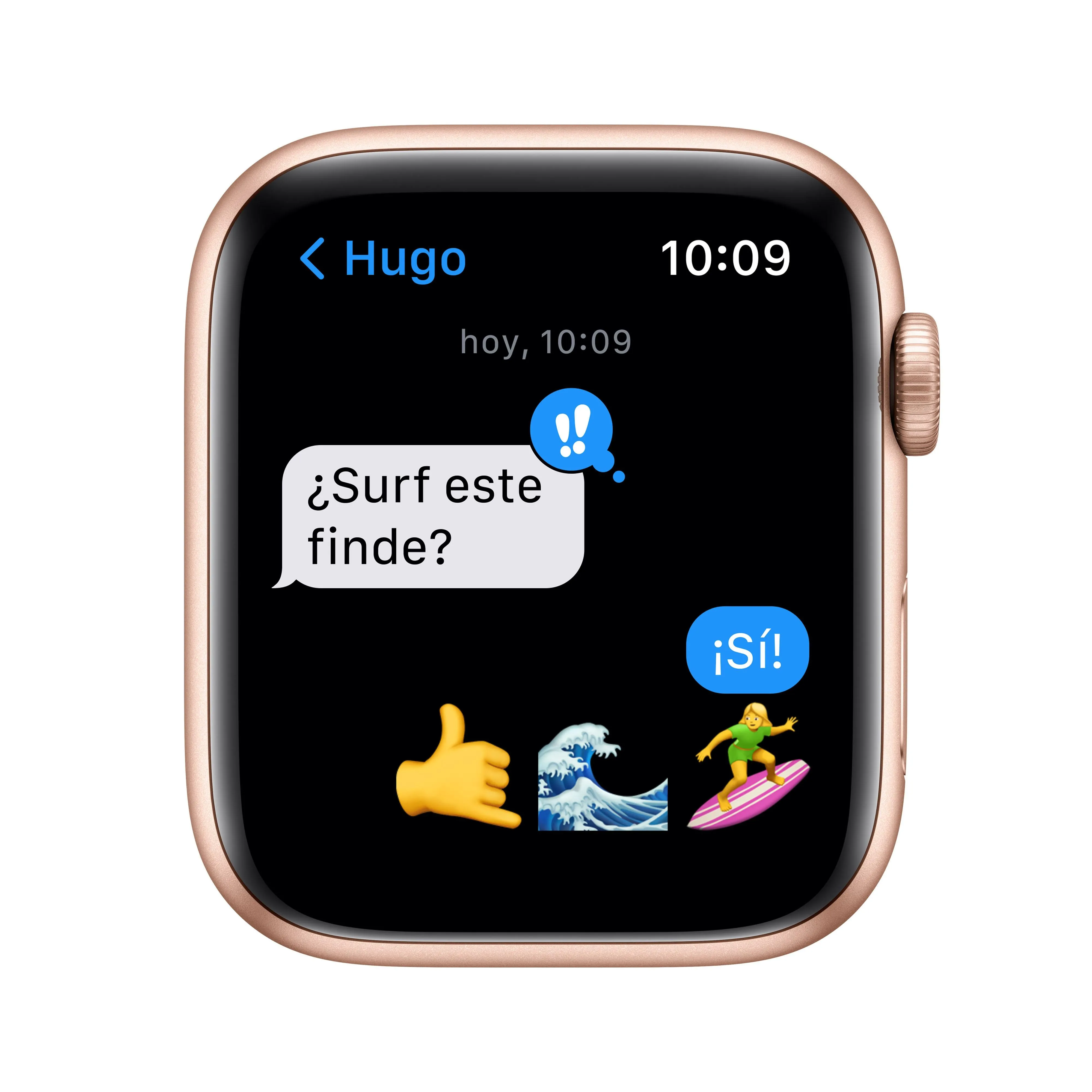 Apple Watch SE (GPS) - Caja de aluminio en oro de 44 mm - Correa deportiva blanco estrella - Talla única