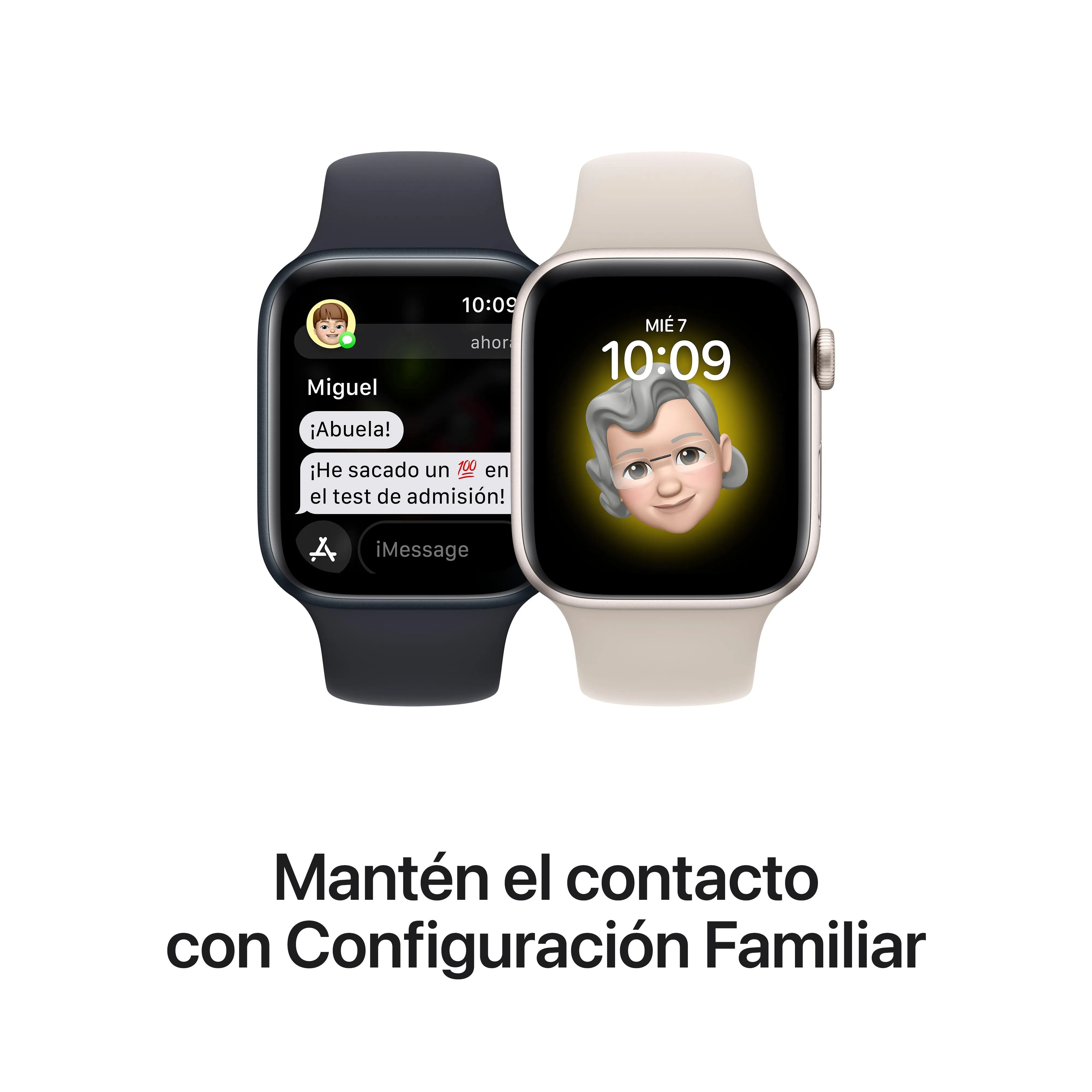 Apple Watch SE (GPS) - Caja de aluminio en plata de 40 mm - Correa deportiva blanca - Talla única