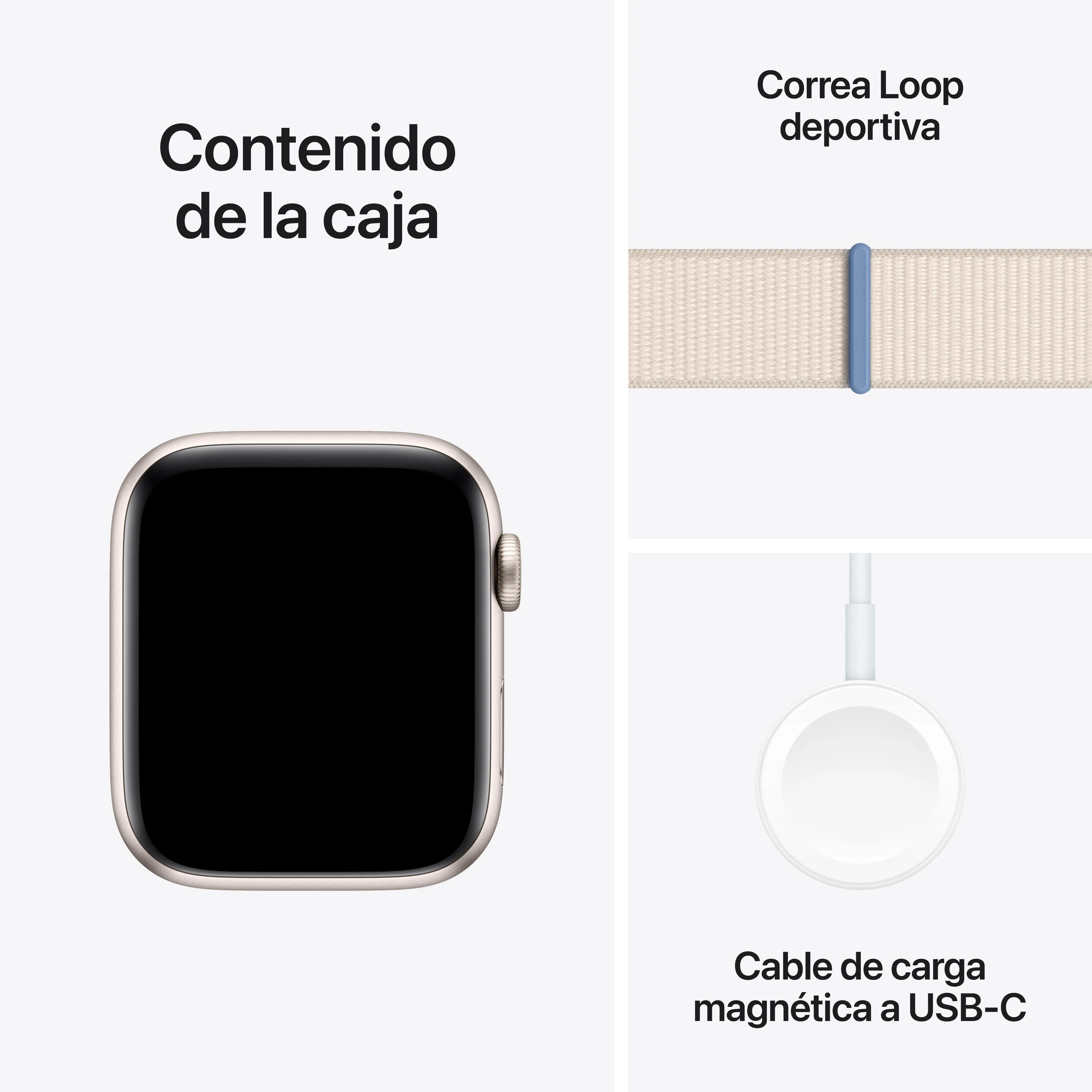 Apple Watch SE (GPS   Cellular) - Caja de aluminio en blanco estrella de 44 mm - Correa Loop deportiva blanco estrella