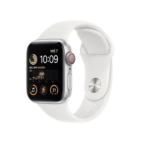 Apple Watch SE (GPS   Cellular) - Caja de aluminio en plata de 40 mm - Correa deportiva blanca - Talla única