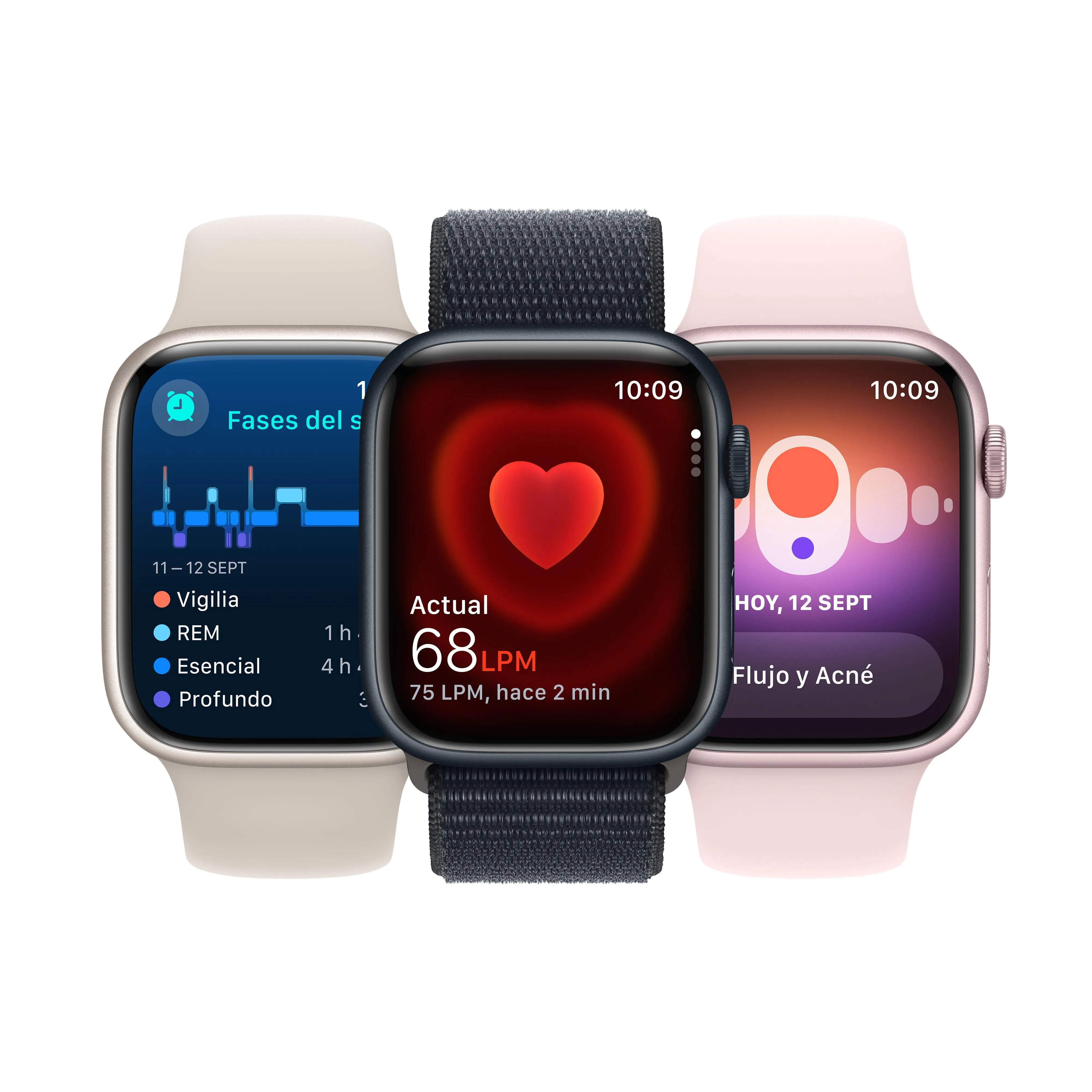 Apple Watch Series 9 (GPS) - Caja de aluminio en plata de 41 mm - Correa Loop deportiva azul invierno