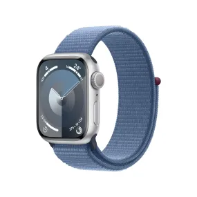 Apple Watch Series 9 (GPS) - Caja de aluminio en plata de 41 mm - Correa Loop deportiva azul invierno