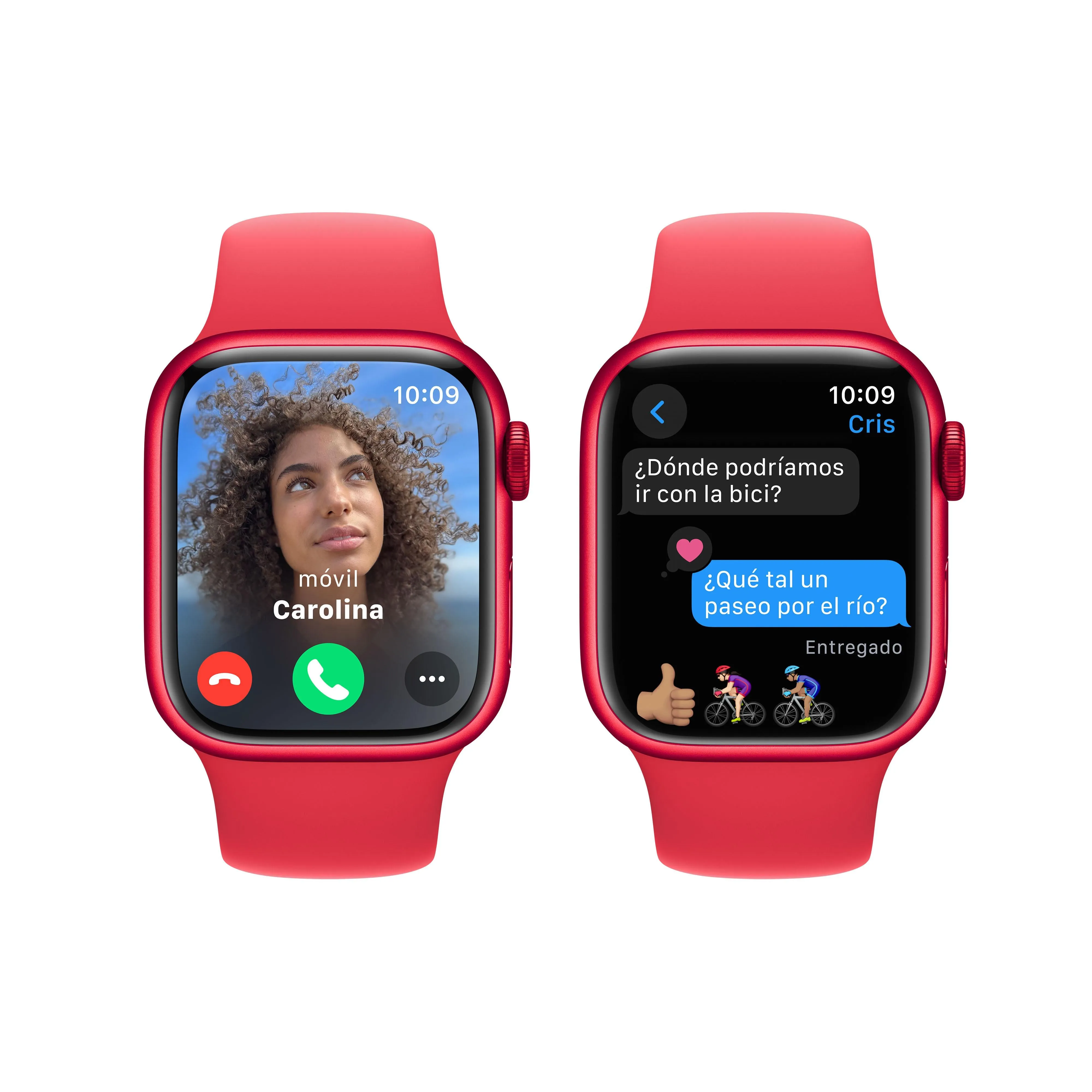 Apple Watch Series 9 (GPS) - Caja de aluminio (PRODUCT)RED de 41 mm - Correa deportiva (PRODUCT)RED - Talla S/M