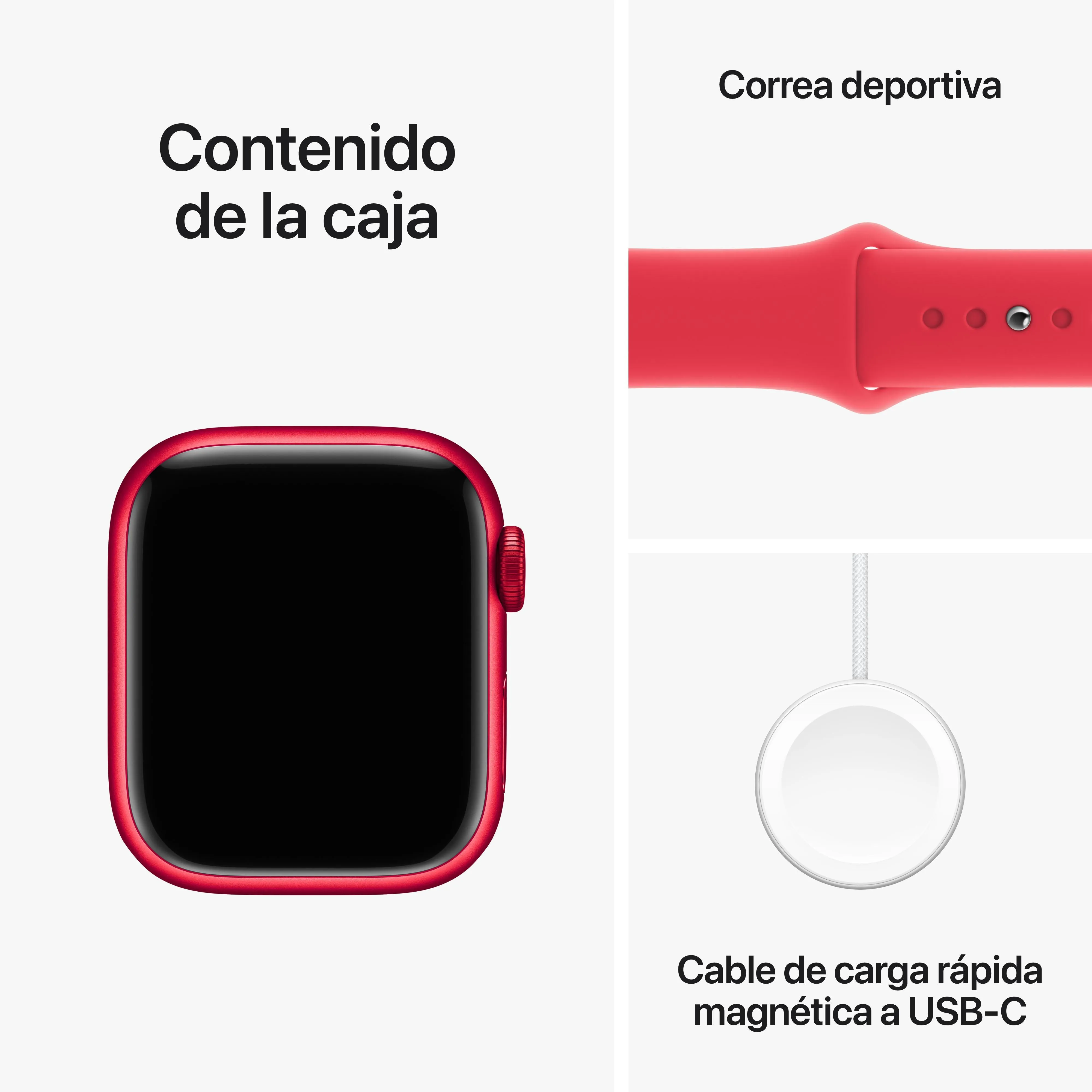 Apple Watch Series 9 (GPS) - Caja de aluminio (PRODUCT)RED de 41 mm - Correa deportiva (PRODUCT)RED - Talla S/M