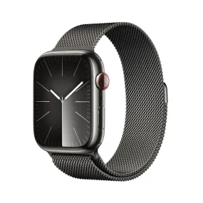 Apple Watch Series 9 (GPS   Cellular) - Caja de acero inoxidable en grafito de 45 mm - Pulsera Milanese Loop en grafito