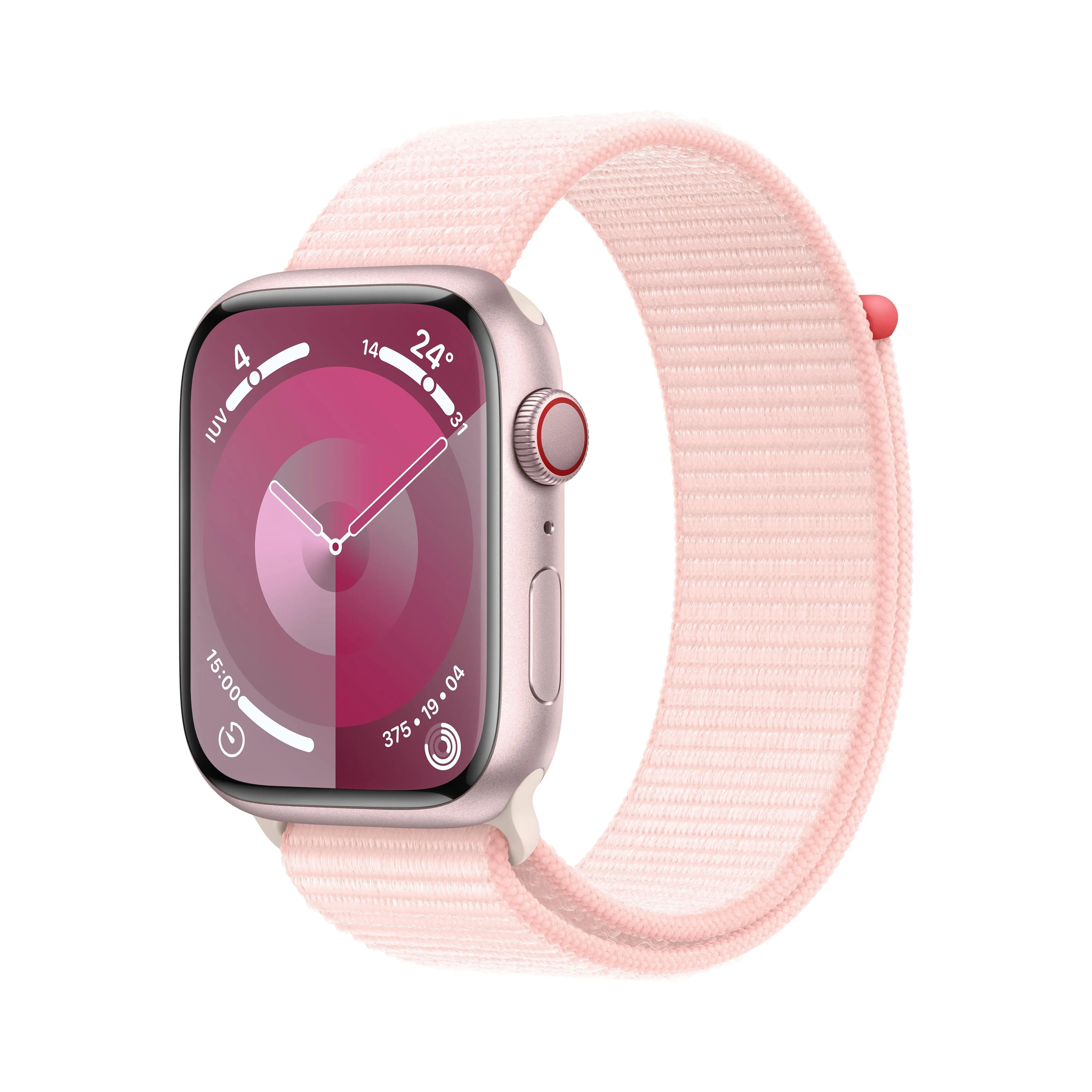 Apple Watch Series 9 (GPS   Cellular) - Caja de aluminio en rosa de 45 mm - Correa Loop deportiva rosa claro