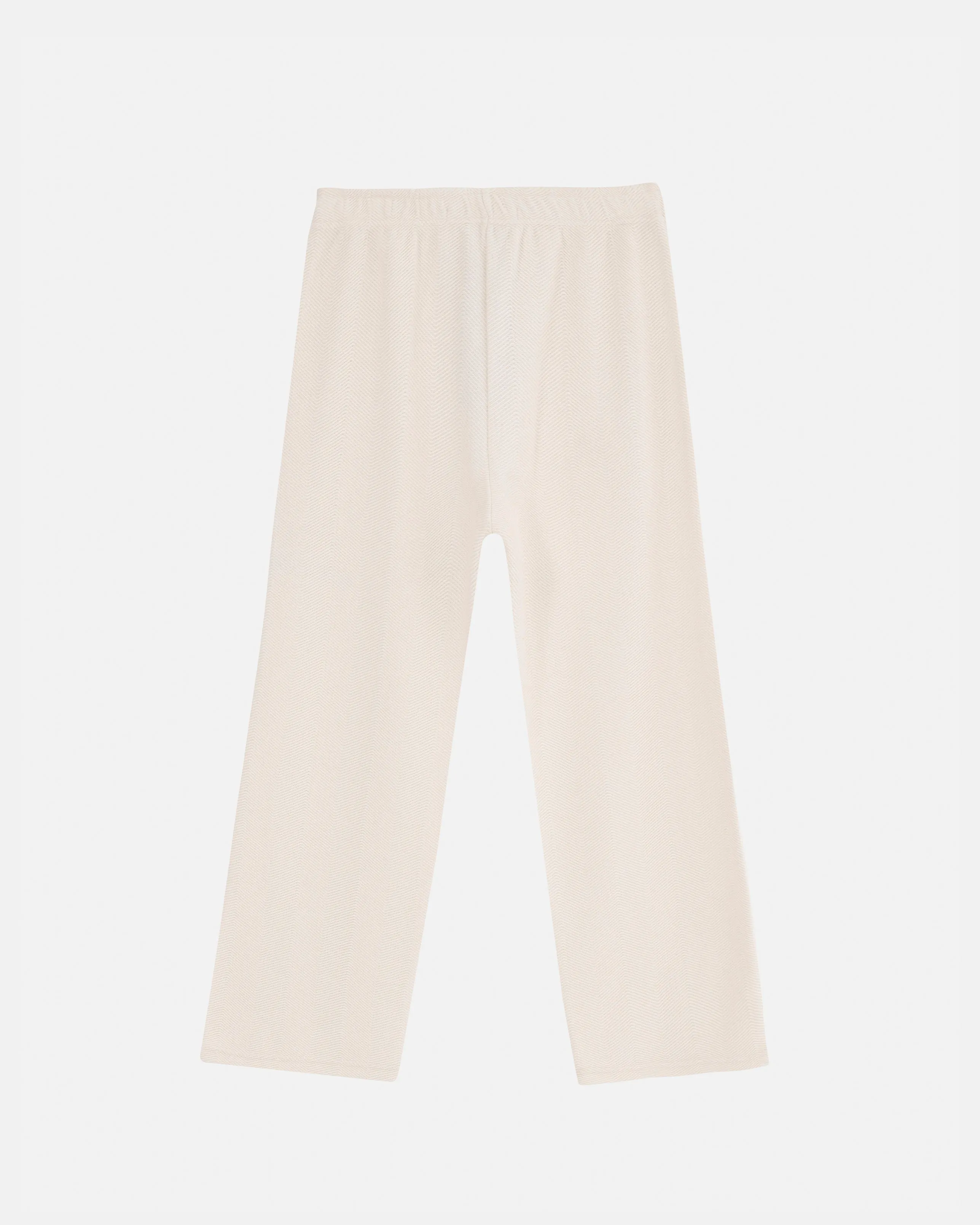 Basics Herringbone Knit Straightpants Cream