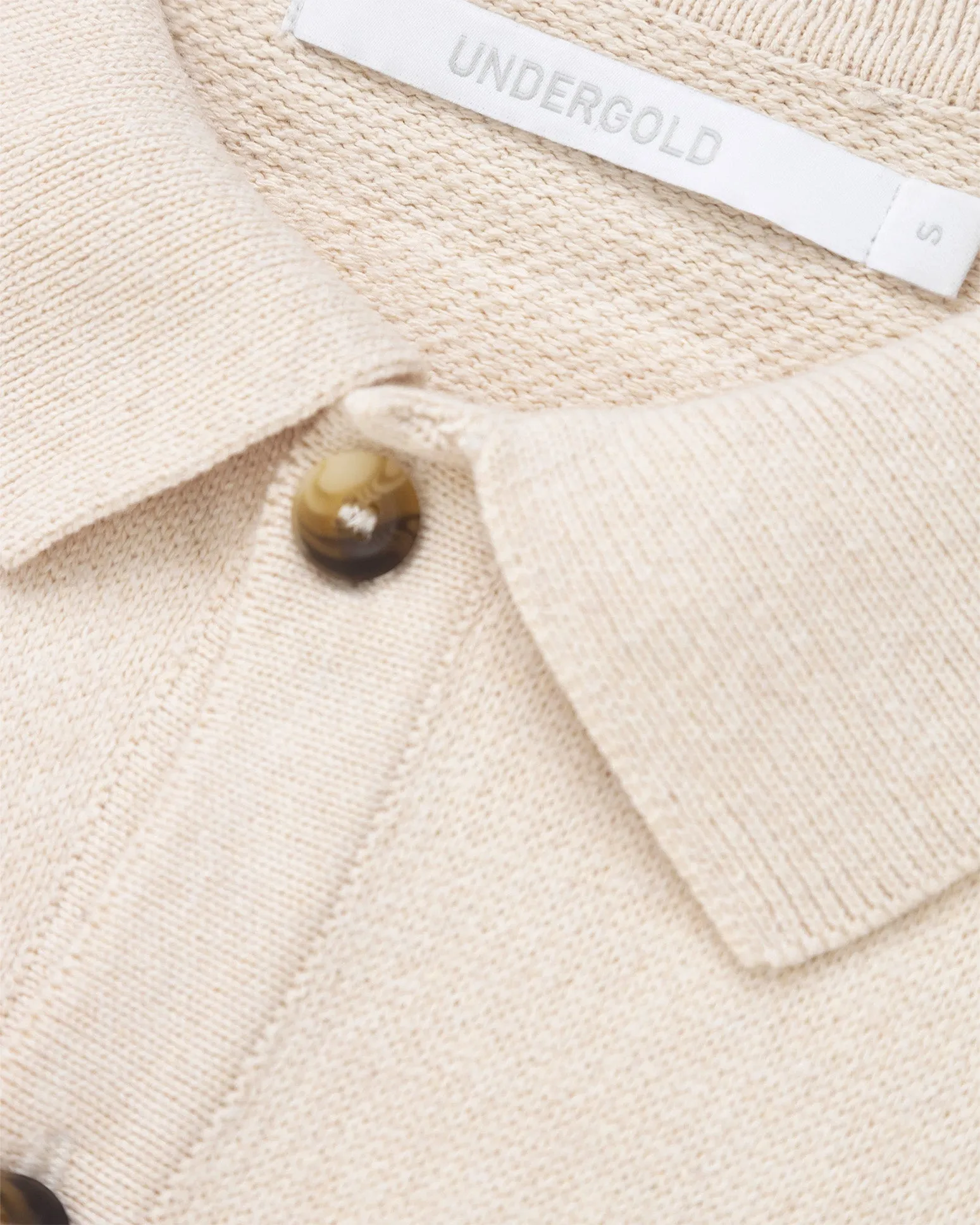 Basics Knit Short Sleeve Shirt Cream