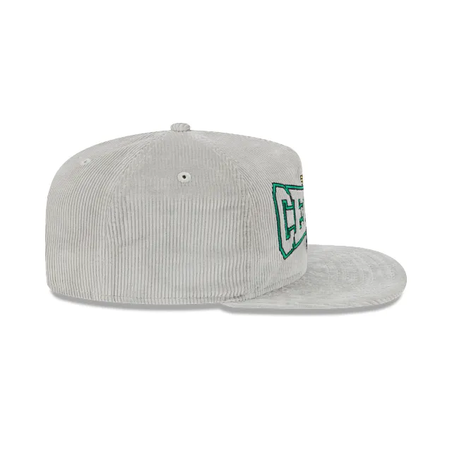 Boston Celtics NBA Golfer Gray Corduroy Snapback