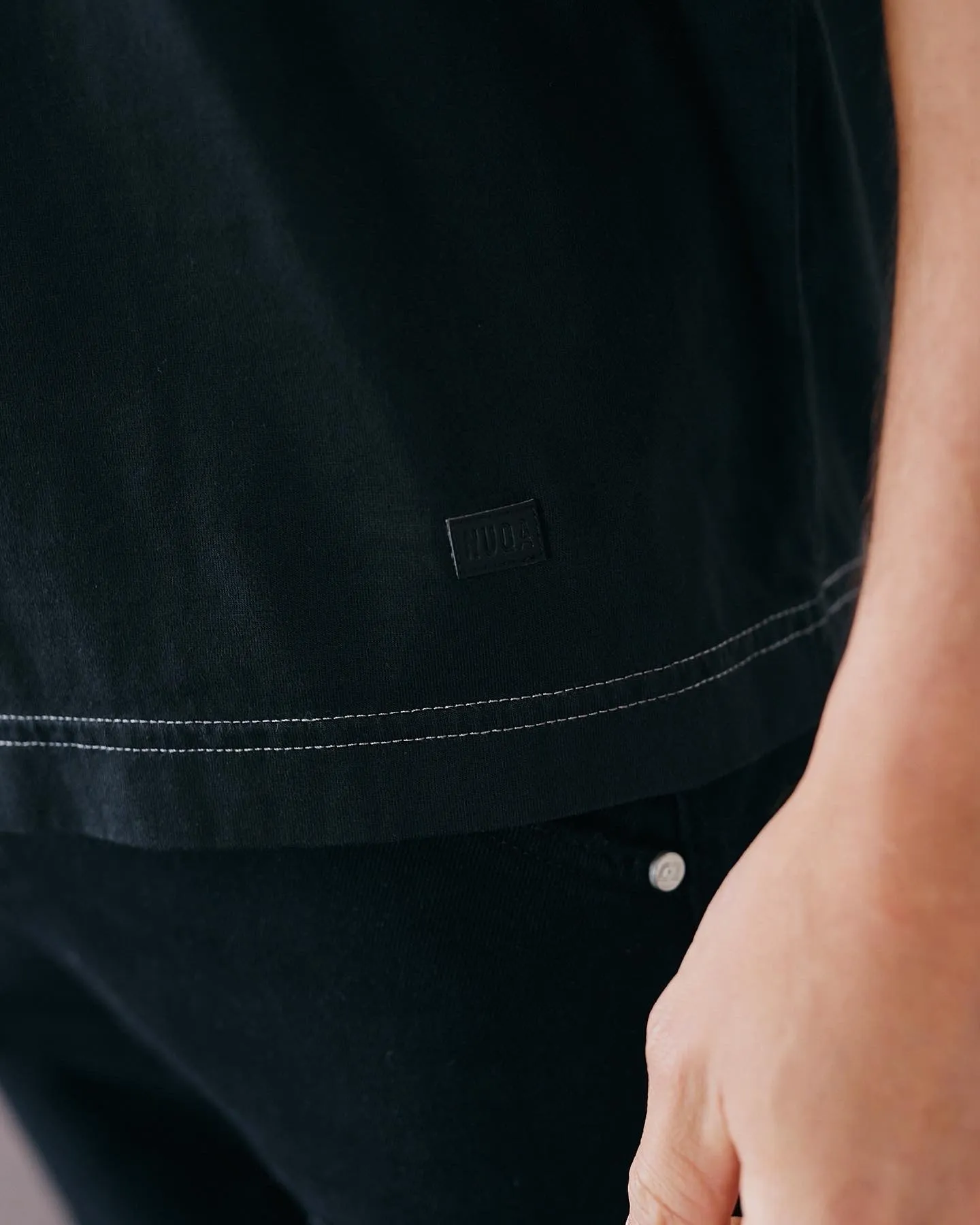 Boxy Fit Polo Shirt - Negro