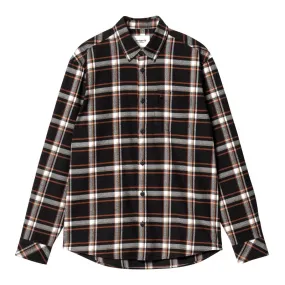 Camisa Carhartt WIP Barten Check Negra para Hombre