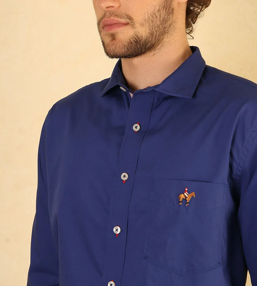 Camisa Fondo Entero M/L Azul Estado Ref. 115010824