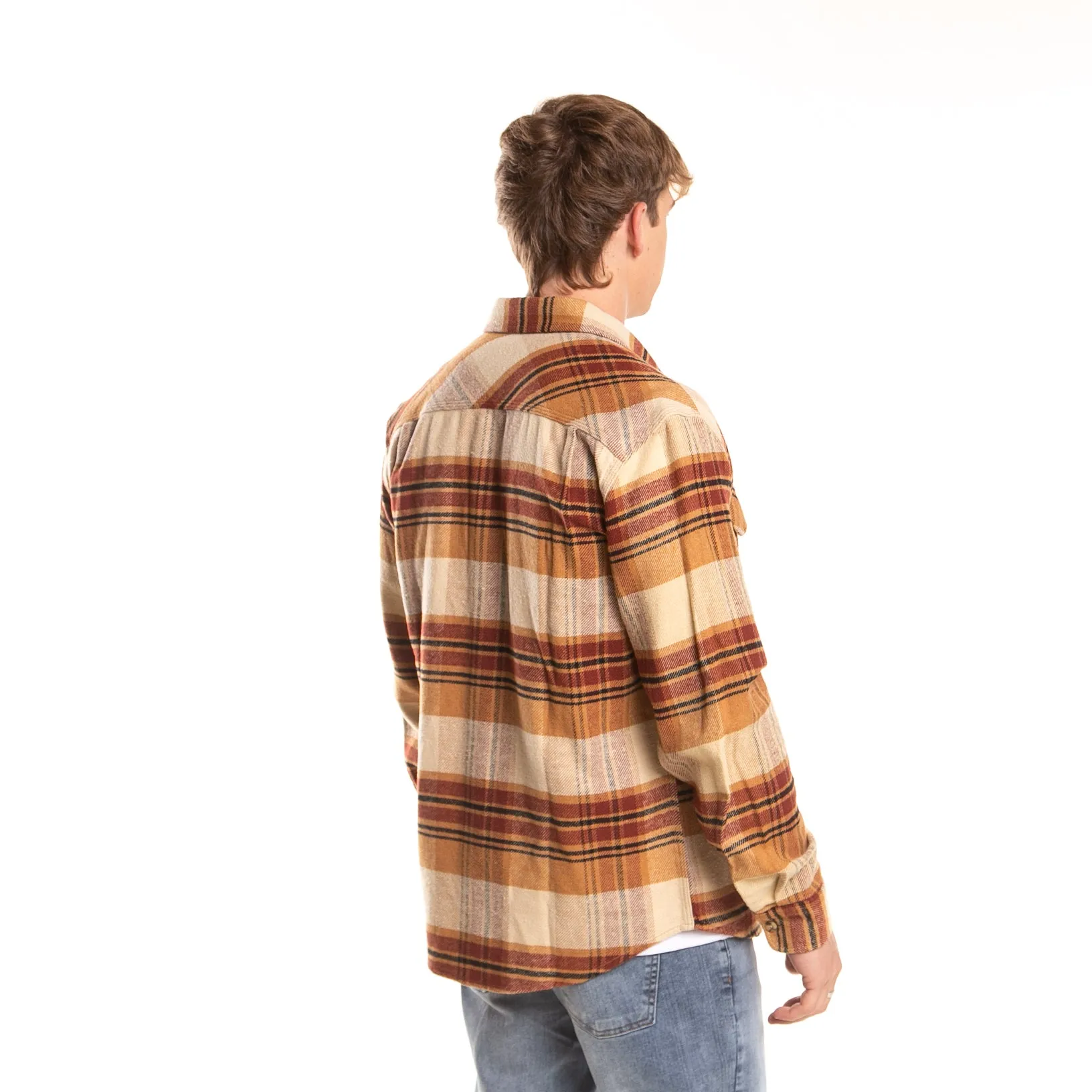 Camisa Ml Rusty Angers Shirt Beige/Brown