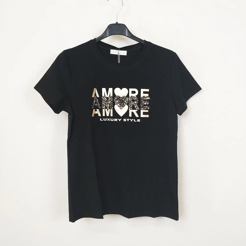 Camiseta algodón mujer Amore  | Varios Colores