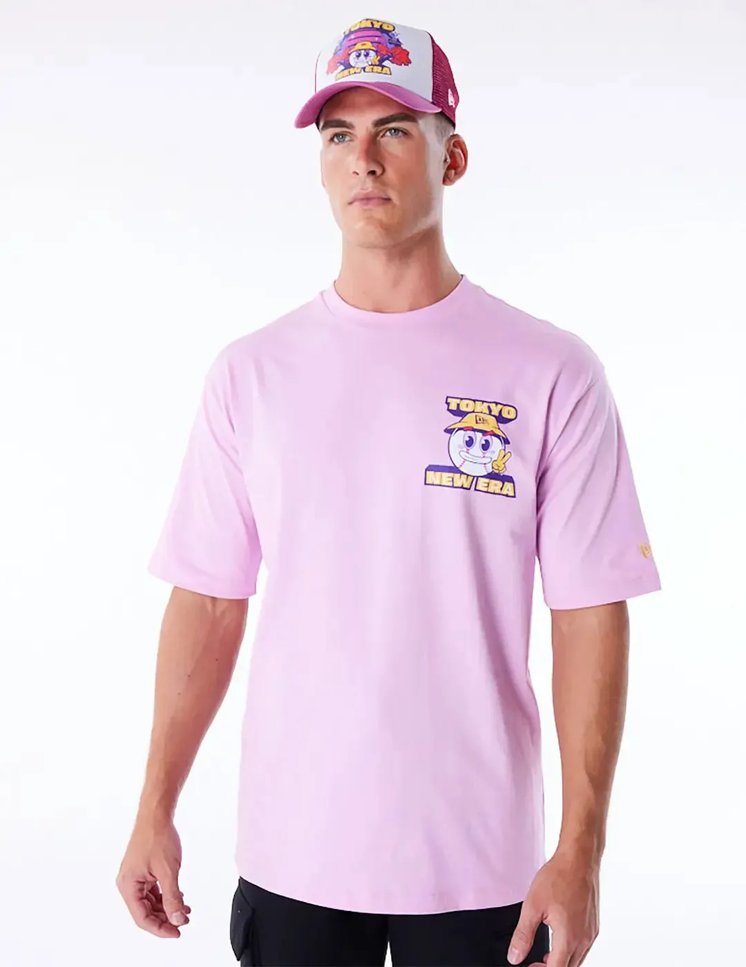 Camiseta New Era Location Graphic Rosa