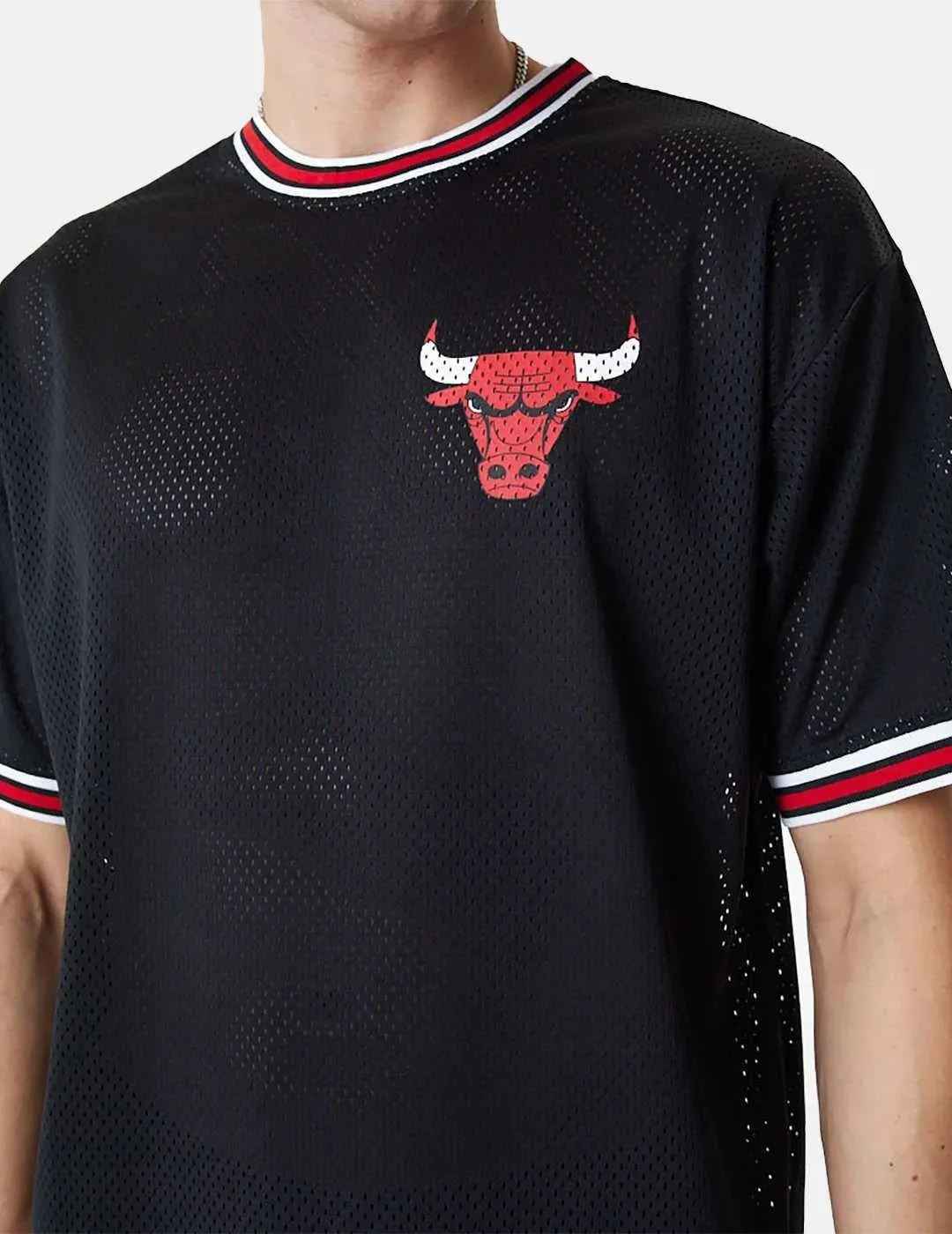 Camiseta New Era NBA Bulls Mesh Negro