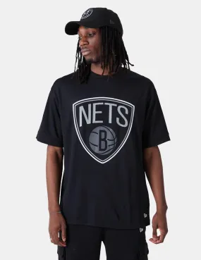 Camiseta New Era NBA Outline Mesh Nets Negro