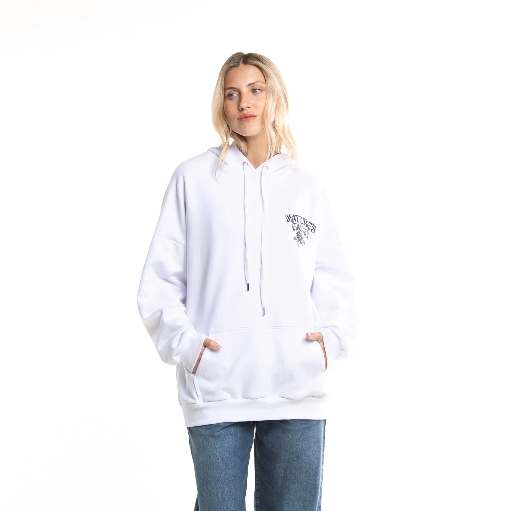 Canguro Rusty Nature Energy Oversize Hood Ld White