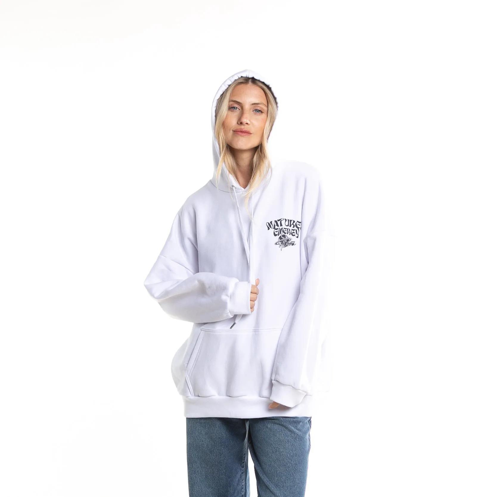 Canguro Rusty Nature Energy Oversize Hood Ld White