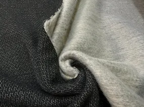 Cappotto Pettinato Nero/Grigio