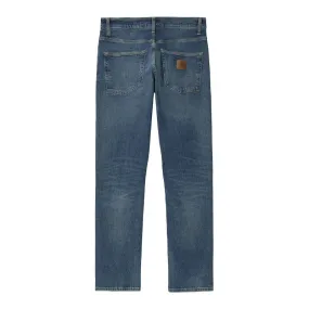 CARHARTT WIP KLONDIKE PANT BLUE MID USED WASH