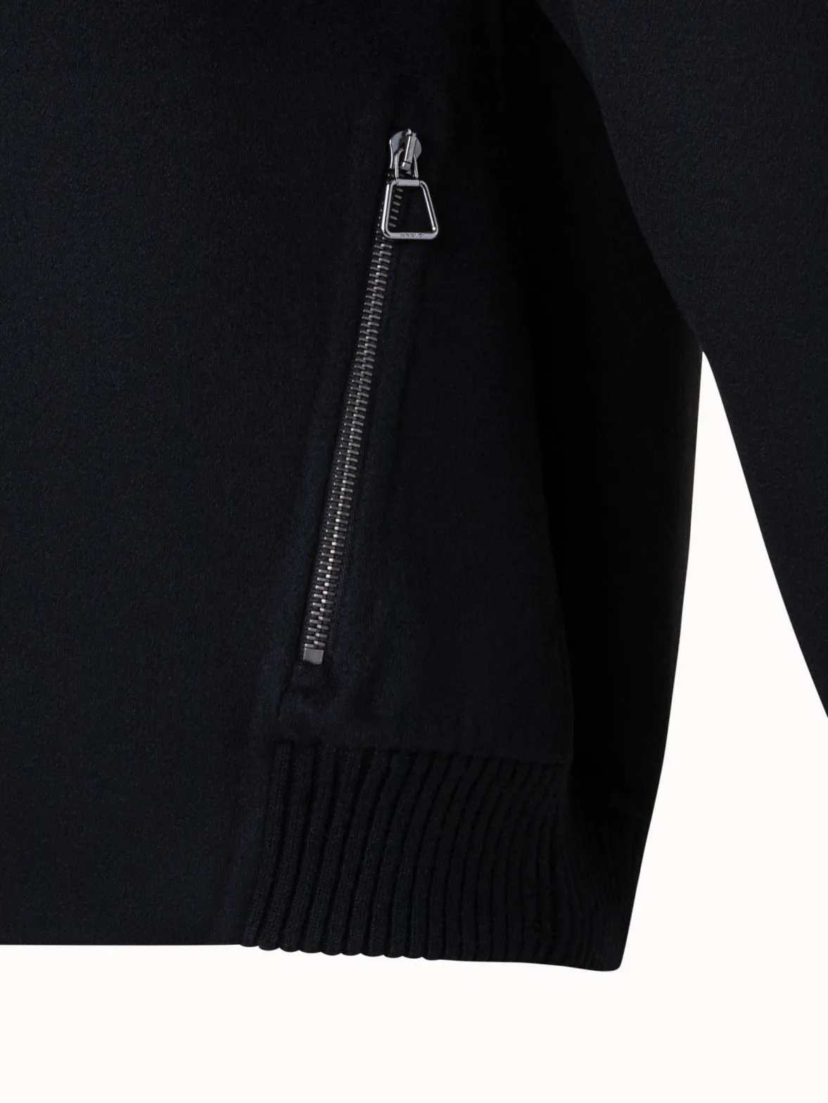 Cashmere Double-Face Bomber Jacket