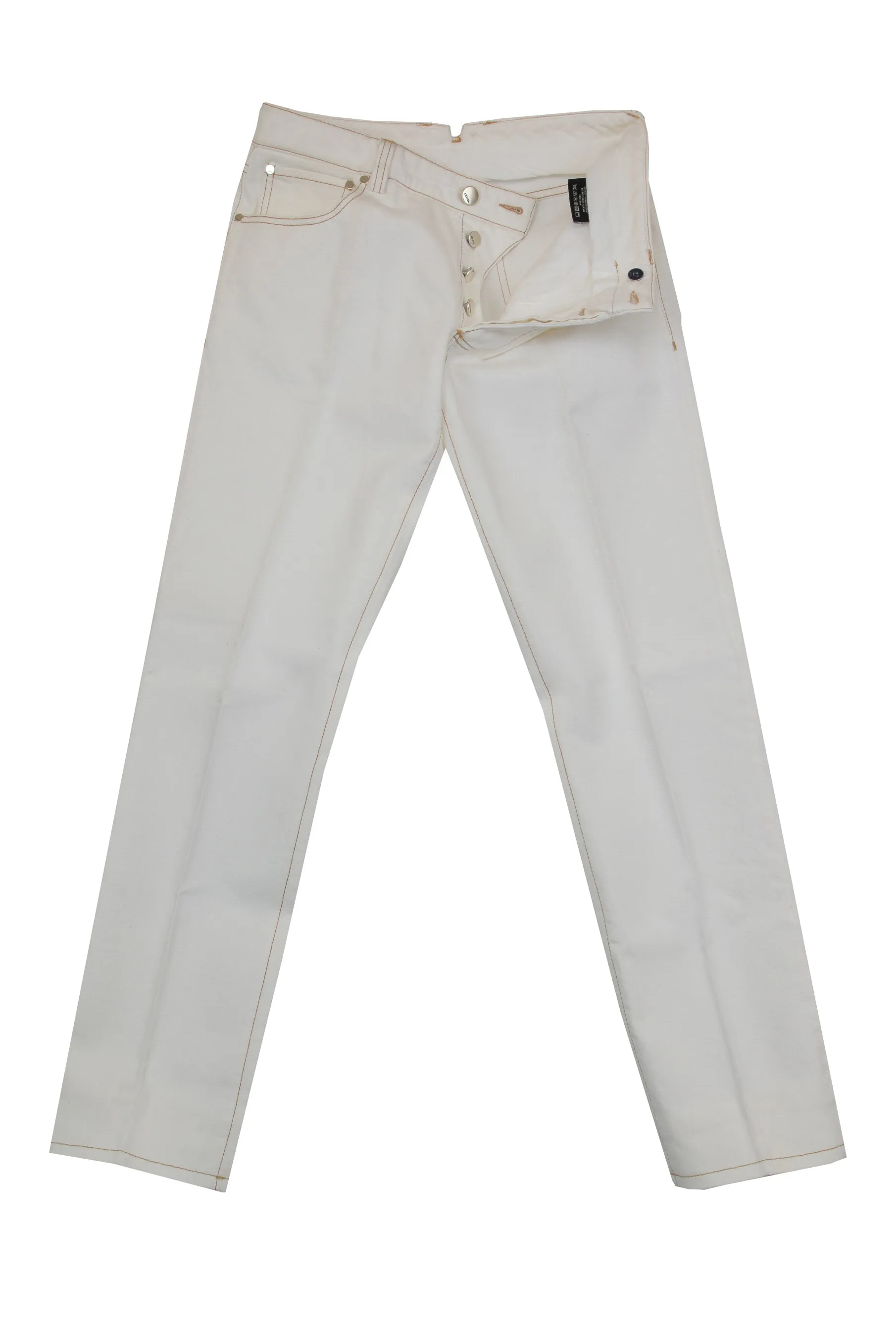 Cesare Attolini White Jeans - Slim