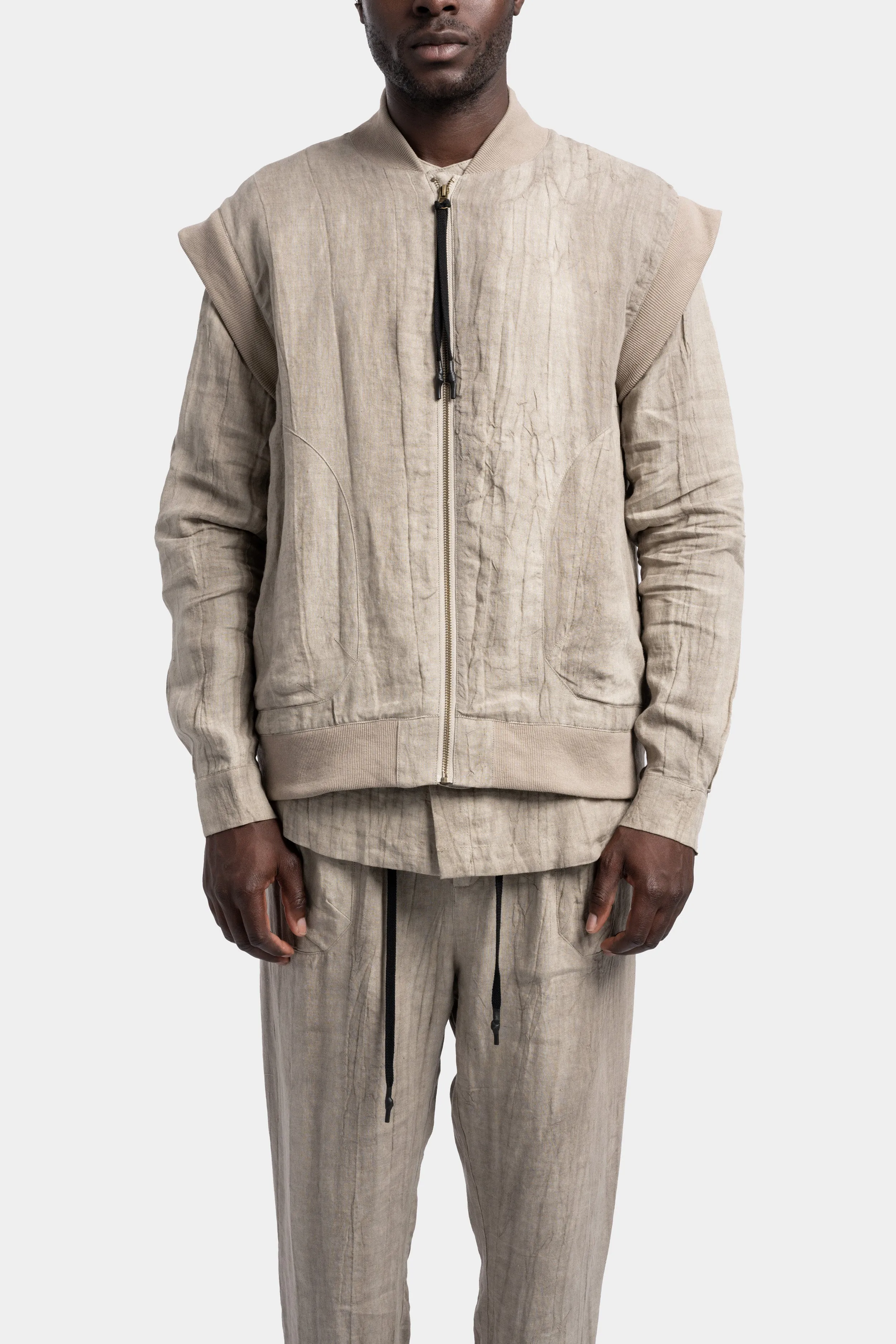 Decem linen bomber jacket