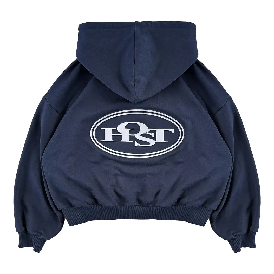 EMBOSS REFLECTIVE LOGO NAVY HOODIE