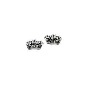 Fleur de Lis Triple Crown Post Earrings