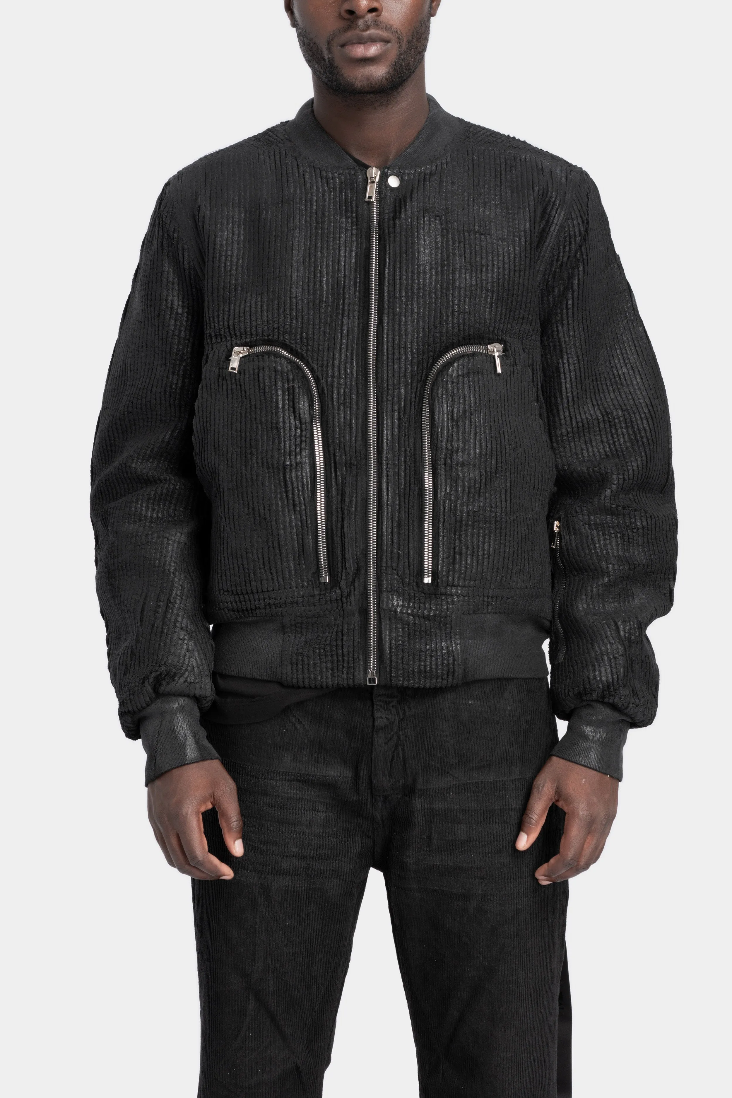 Flight bomber, Coated corduroy