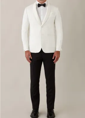 Gibson Spectre White Satin Shawl Collar Dinner Jacket