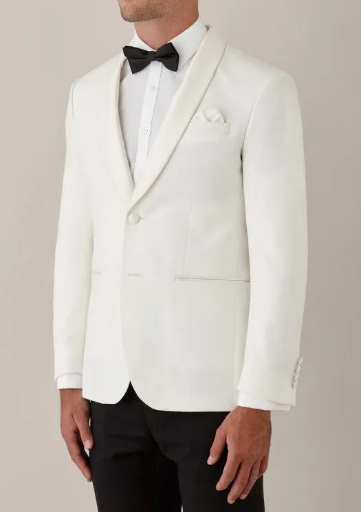 Gibson Spectre White Satin Shawl Collar Dinner Jacket