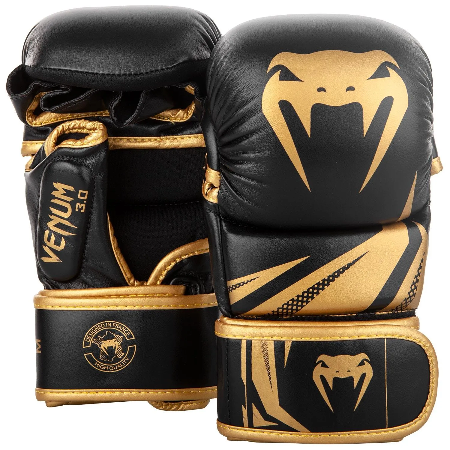 Guantes de Enfrentamiento Venum Challenger 3.0 - Negro/Oro