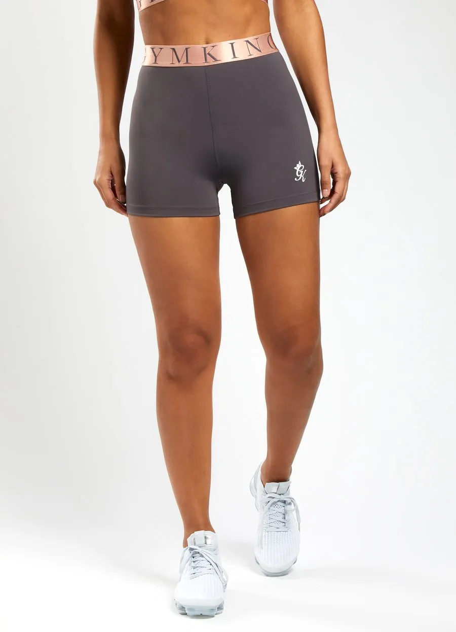 GYM KING SPORT IMPACT CYCLE SHORT - SOFT SLATE/PEACH