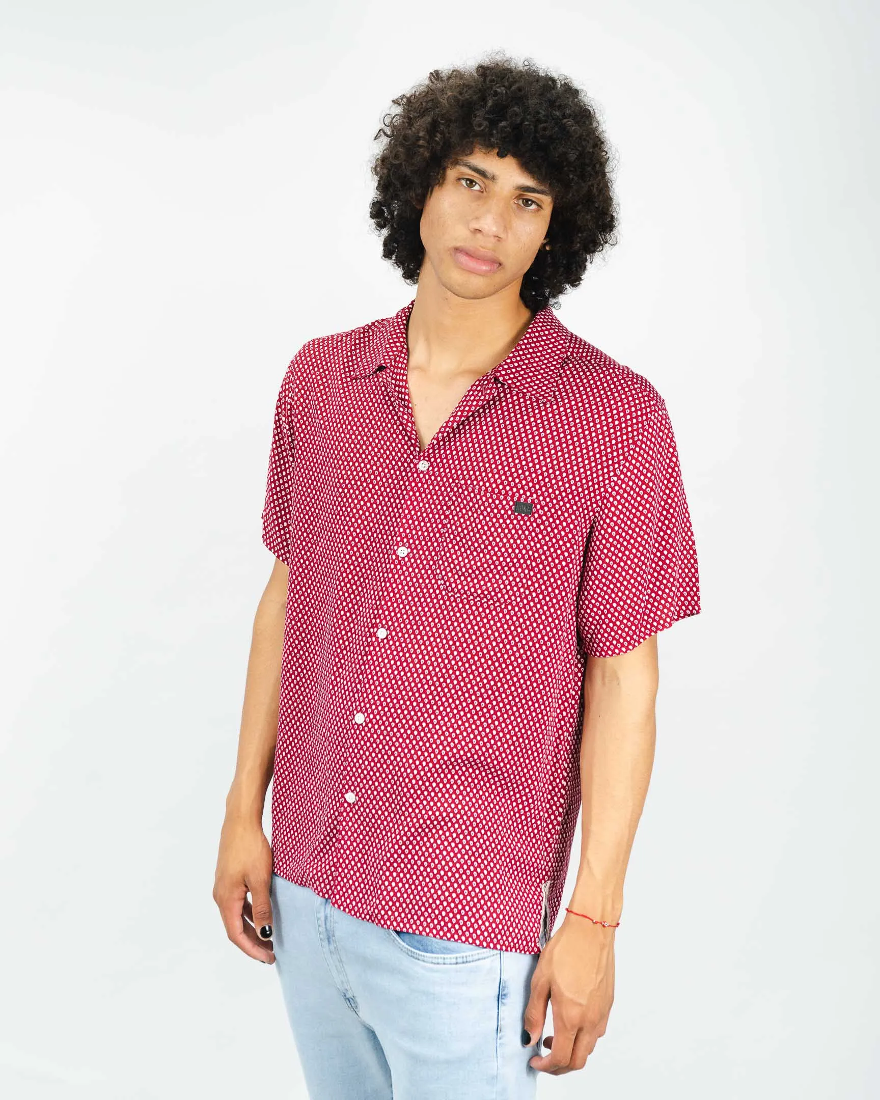 Ibiza Chalis Shirt 23 - Paisley Red