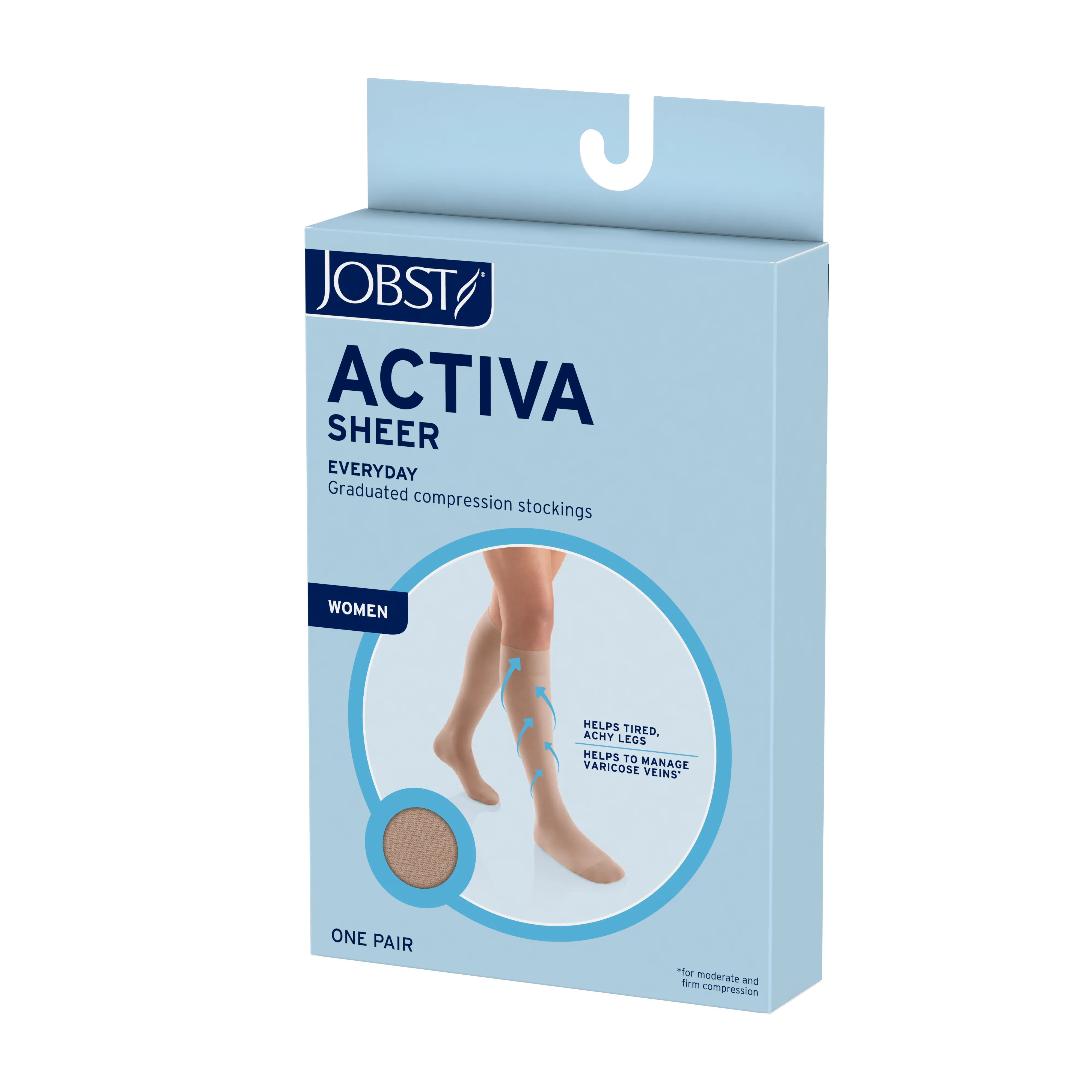 JOBST ACTIVA Sheer 8-15 mmHg Compression Socks Waist High