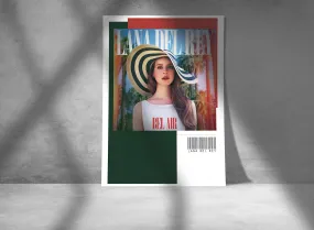 Lana Del Rey Custom Poster. Lana Del Reys Rolls, Custom Music, Home decor, Wall Hanging