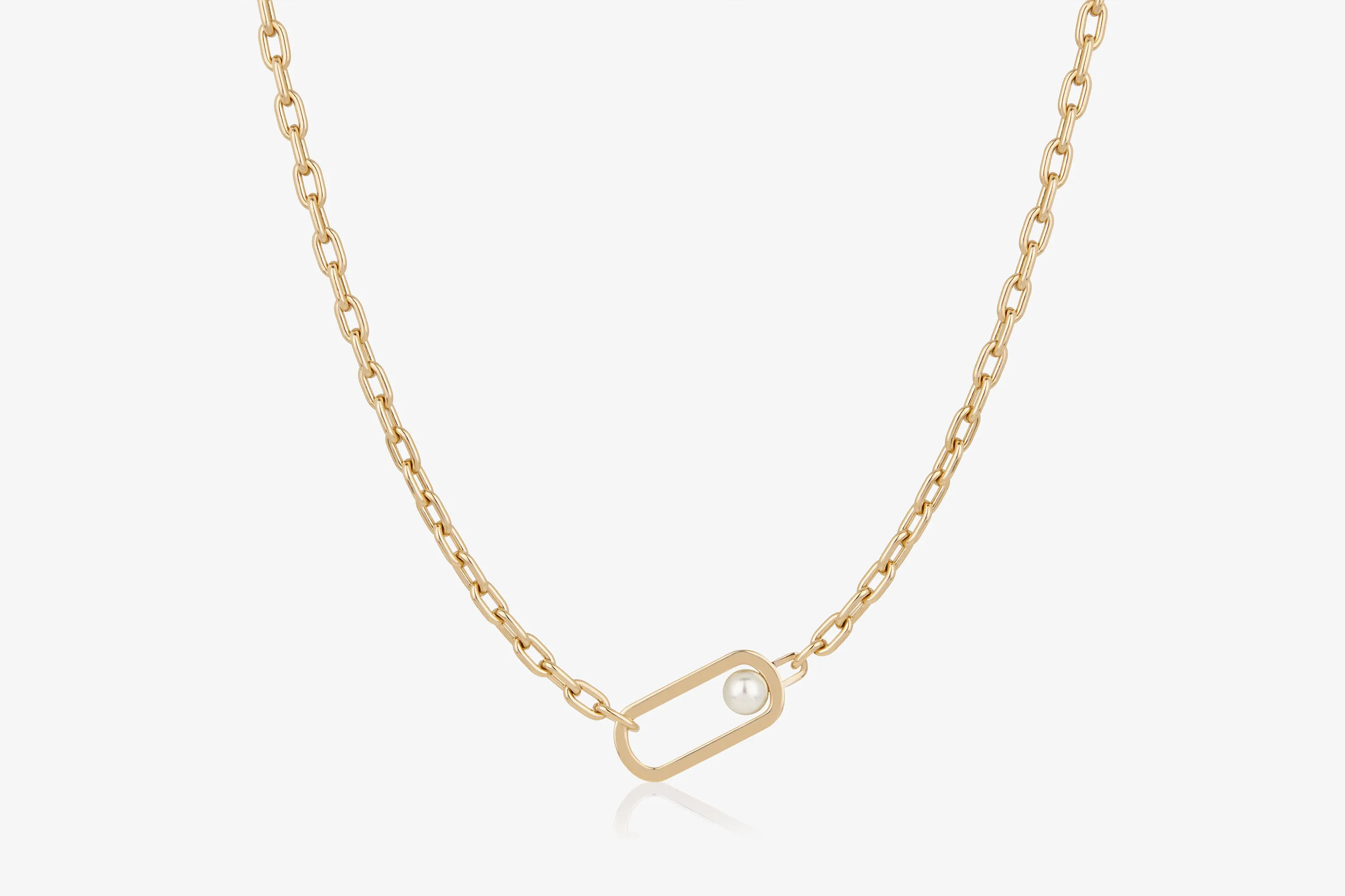 Lana Pearl Necklace - 22 Carat Gold Gilded