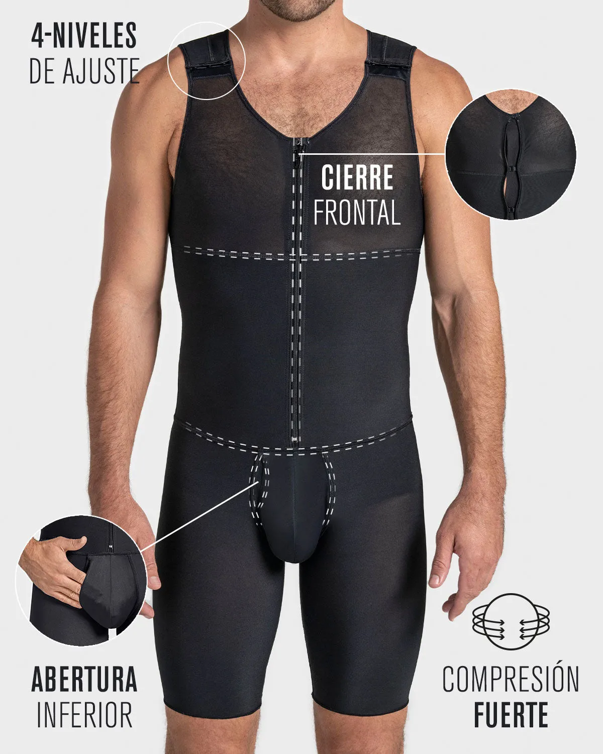 Men's Firm Compression Shaper Bodysuit