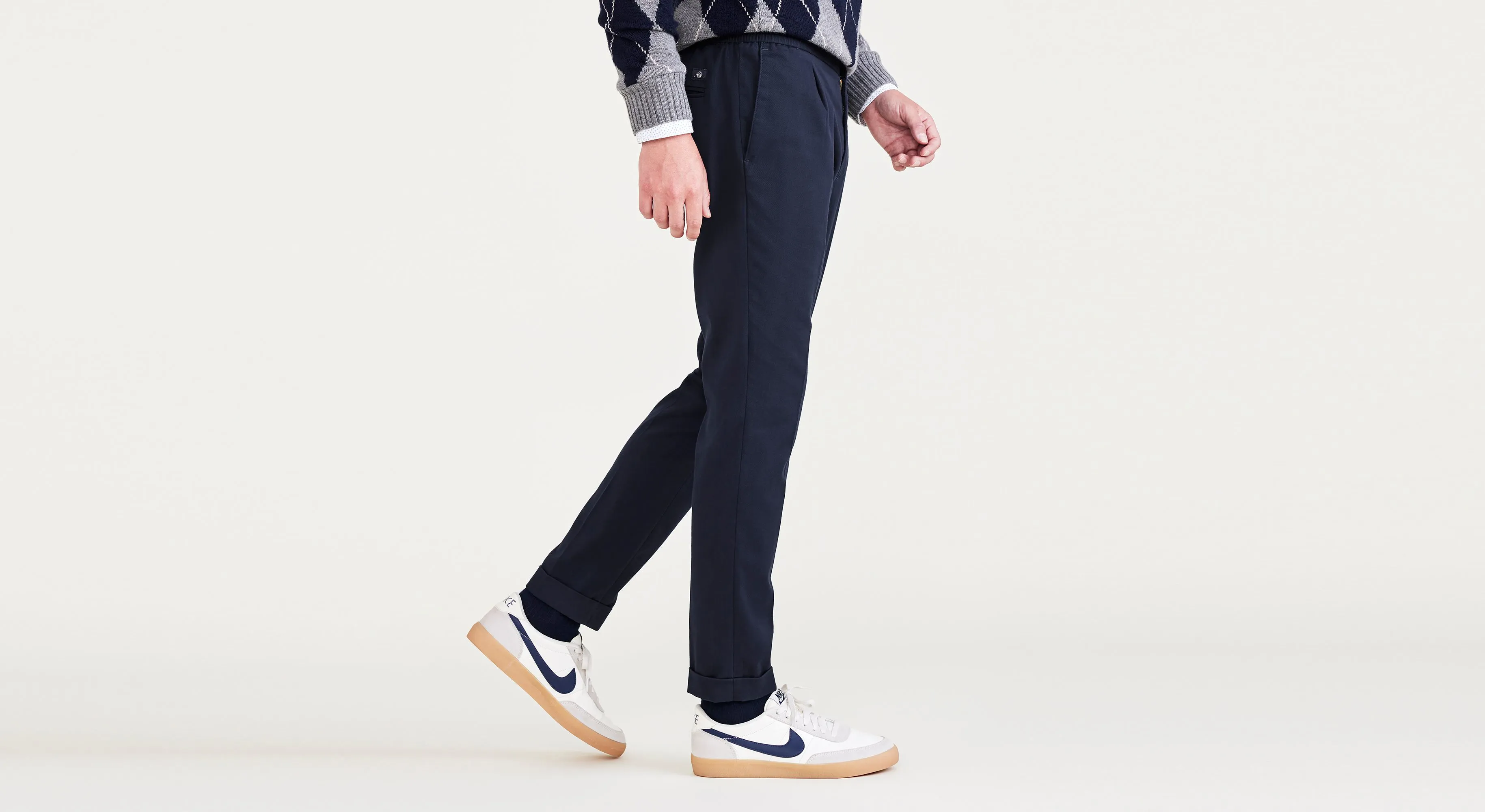 Men's Slim Tapered Fit Refined Pull-On Pants