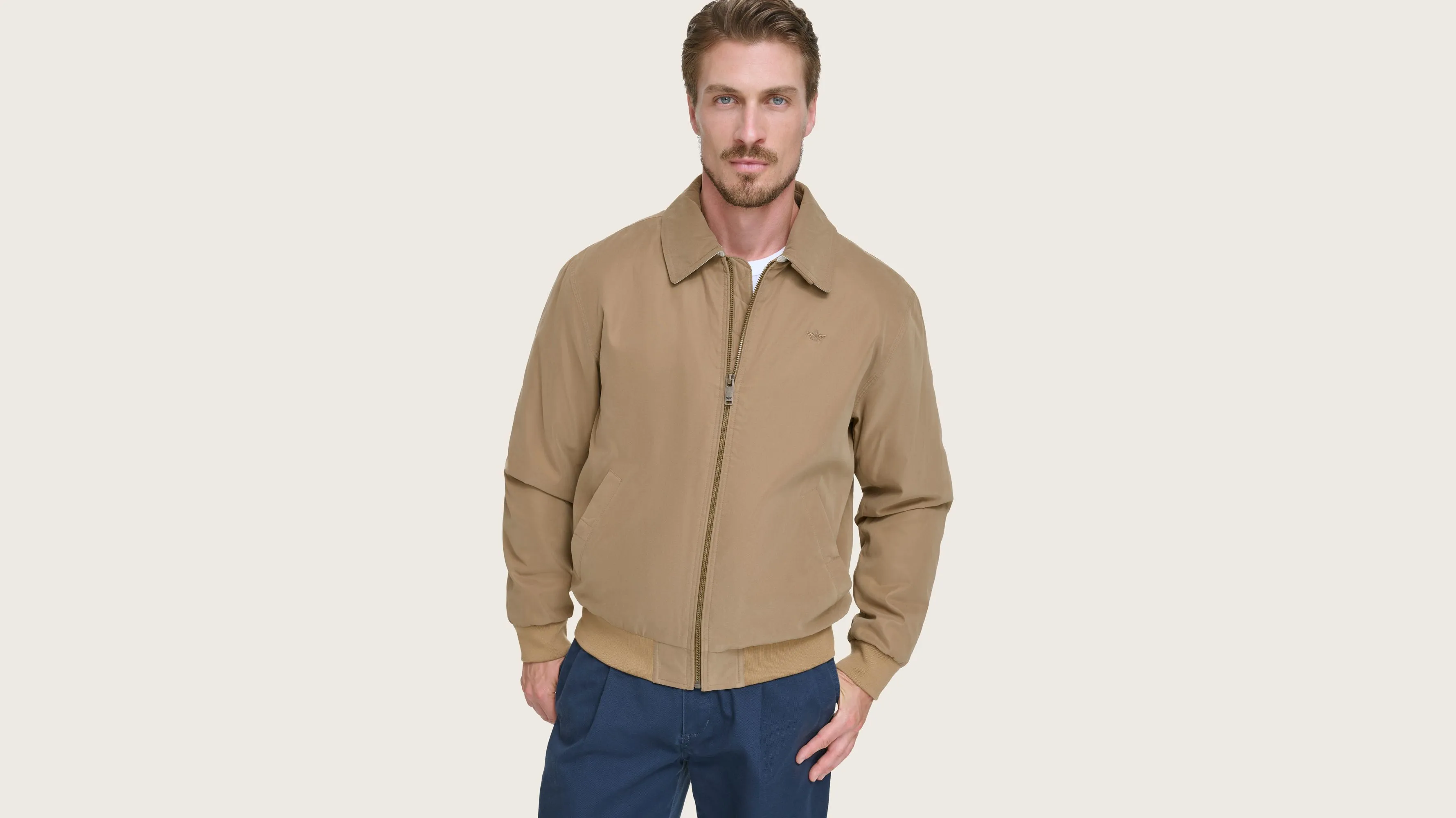 Microtwill Relaxed Bomber Jacket