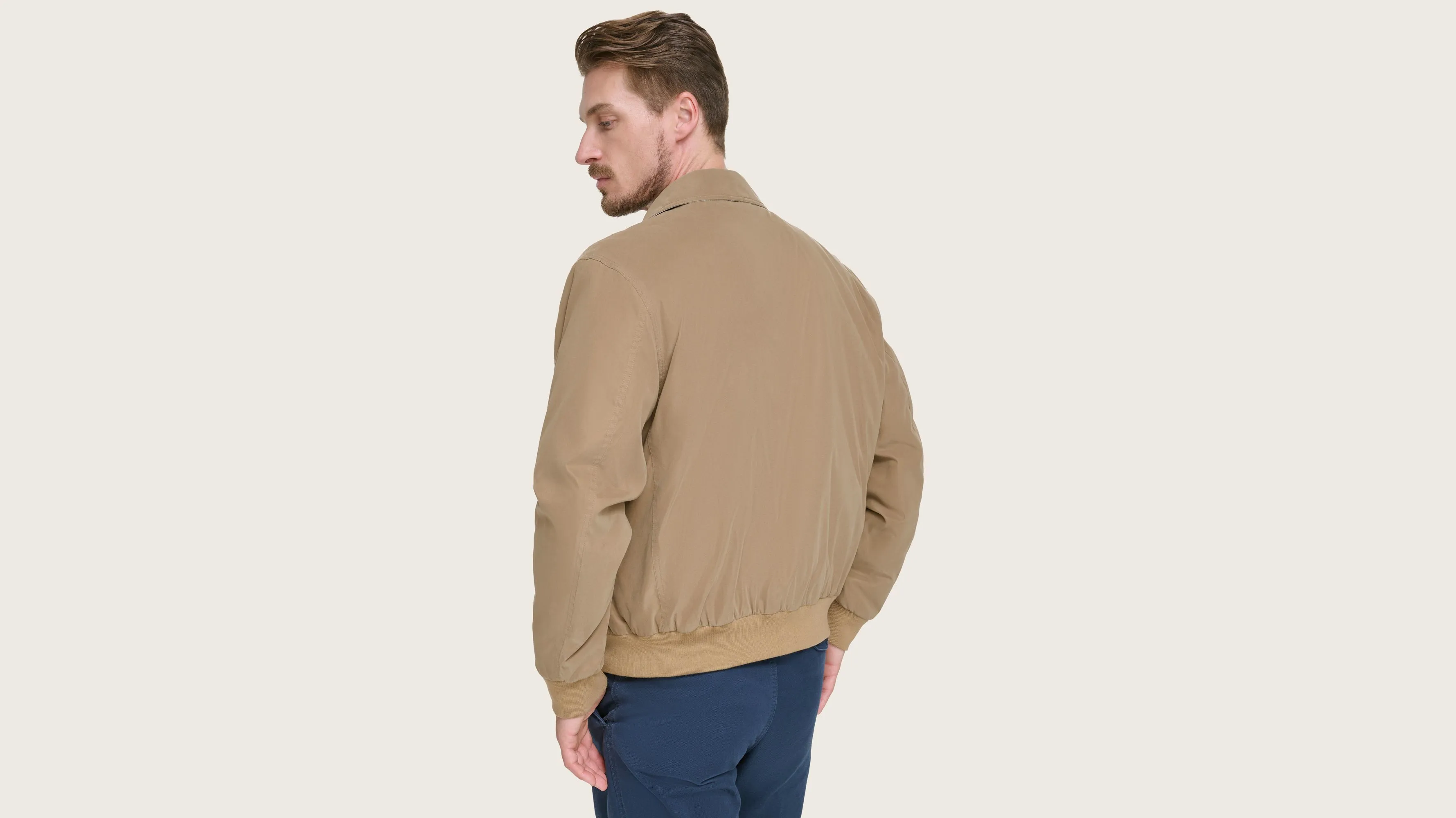 Microtwill Relaxed Bomber Jacket