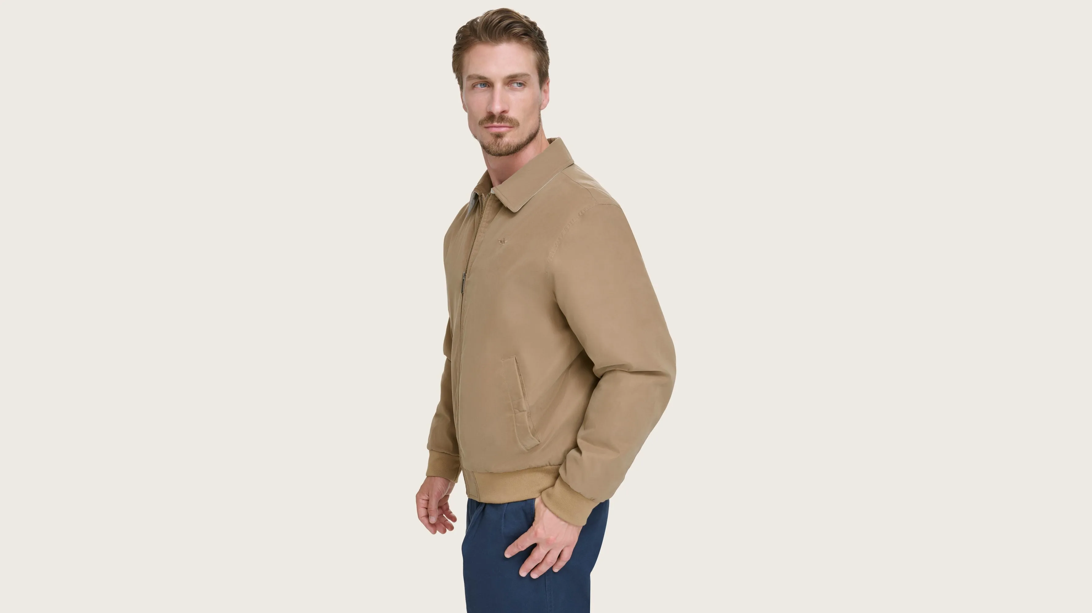 Microtwill Relaxed Bomber Jacket