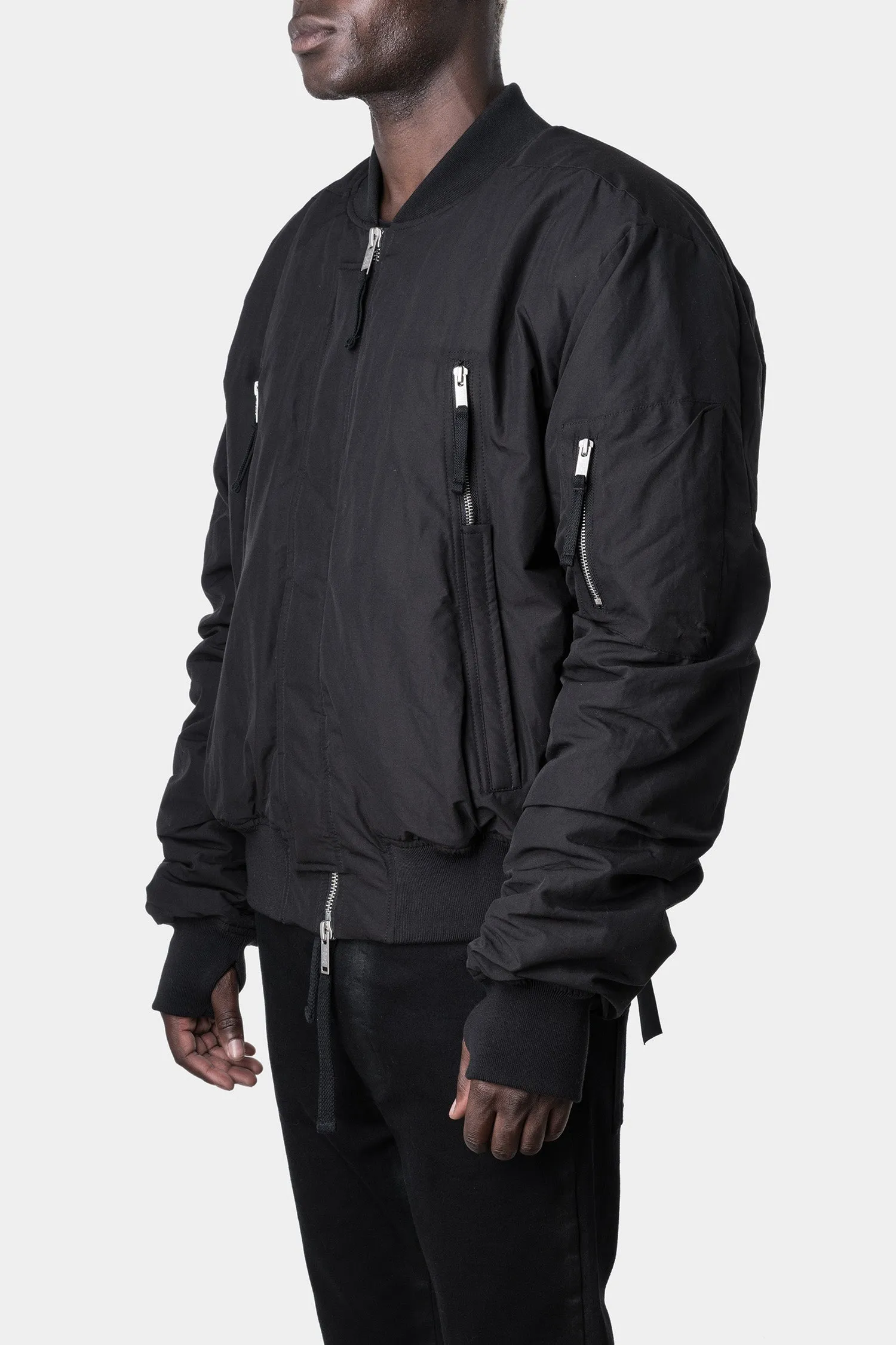 Padded winter bomber jacket, Black